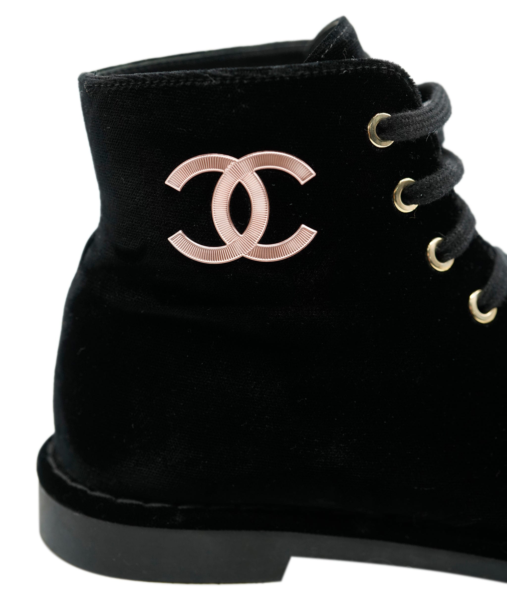 Chanel Chanel velvet cc mid boots  ALC0756