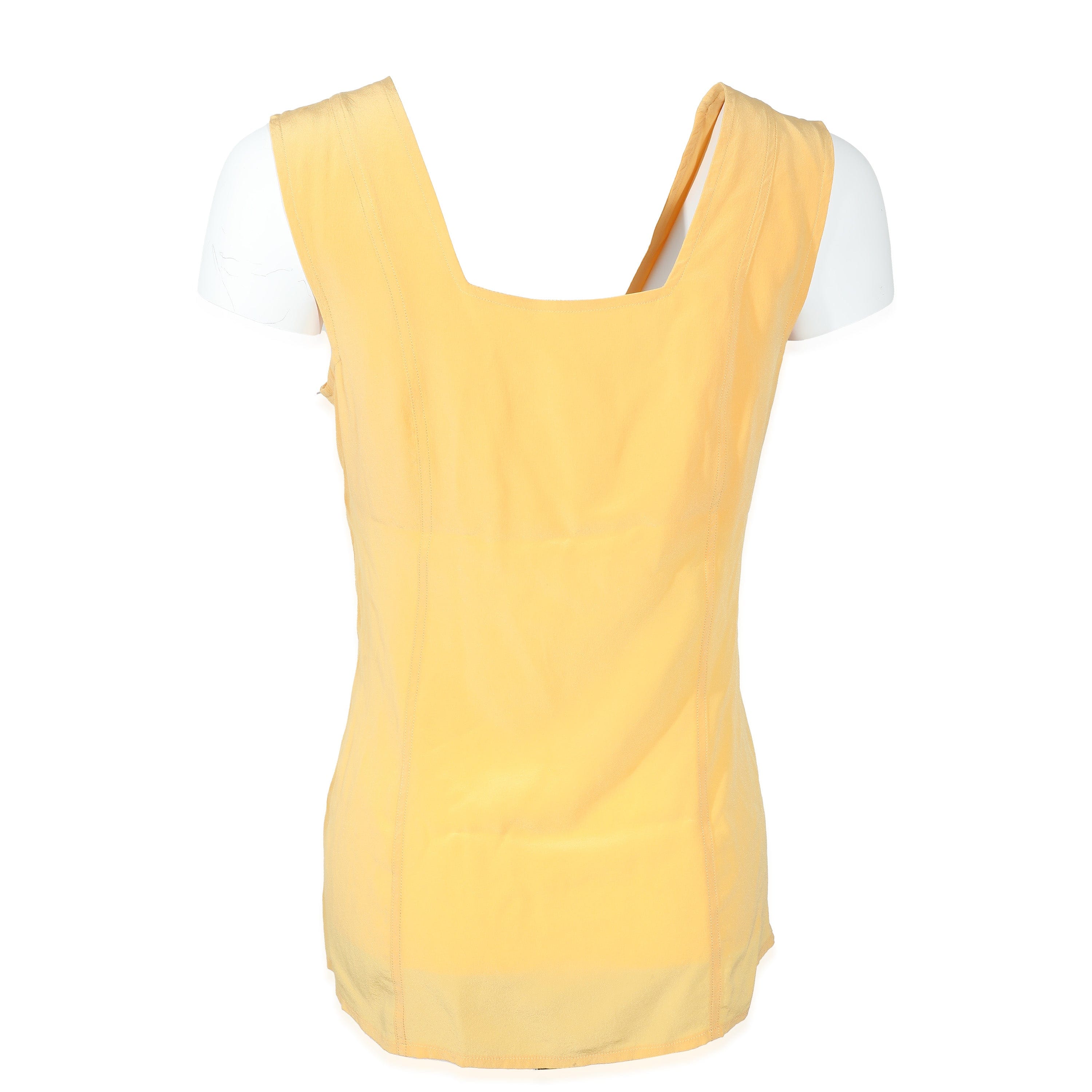 Chanel Chanel Vintage yellow silk top ASL8639