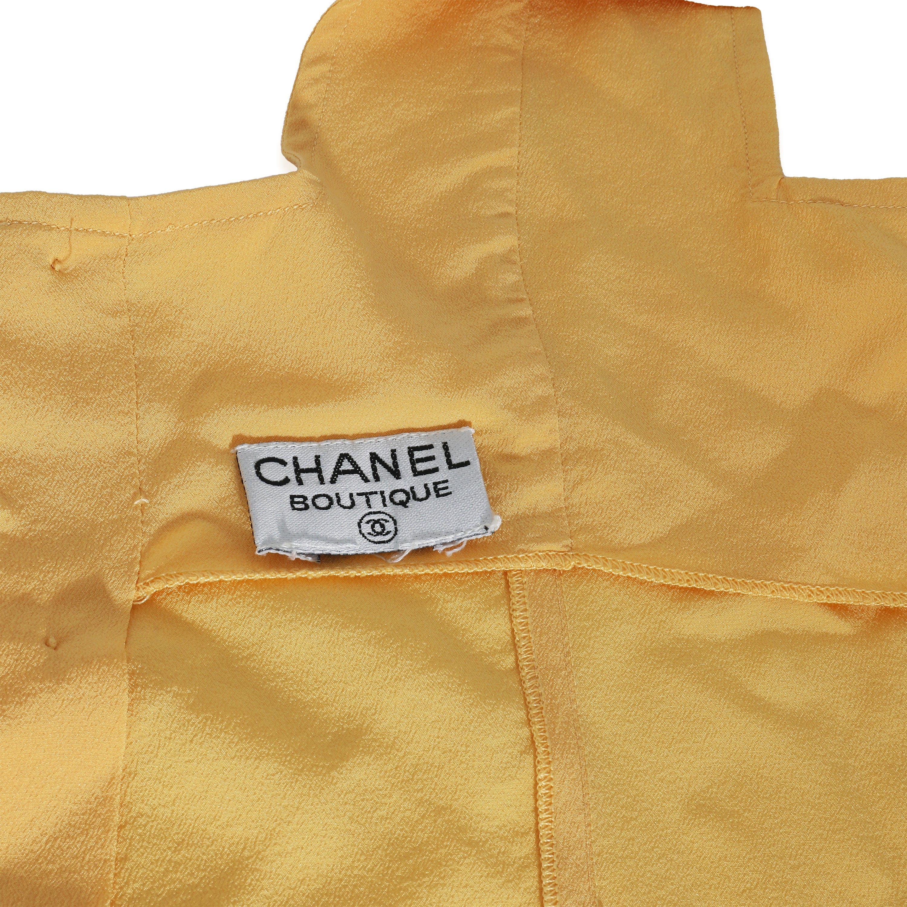 Chanel Chanel Vintage yellow silk top ASL8639