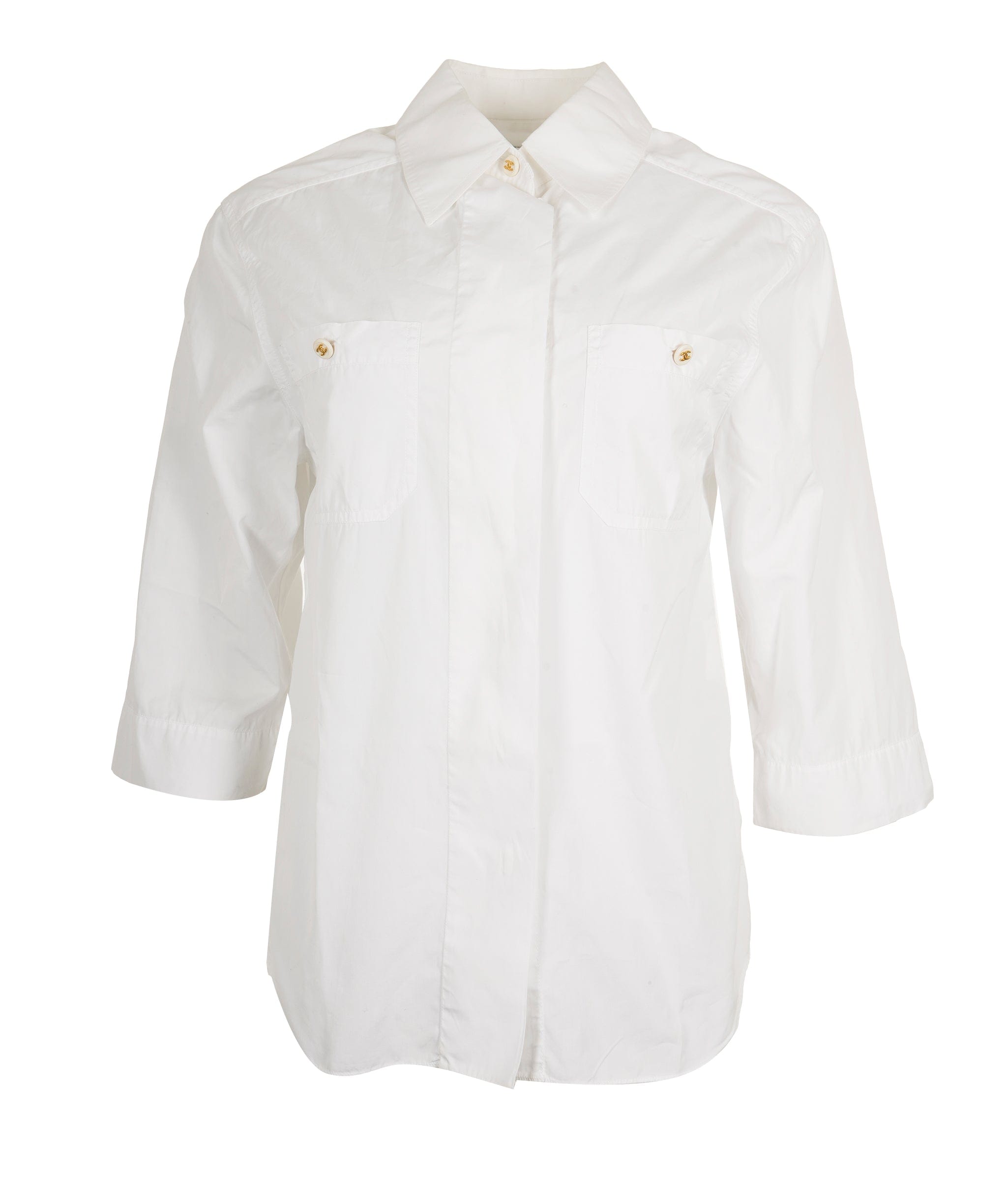 Chanel Chanel White Shirt CCButton ASL9816