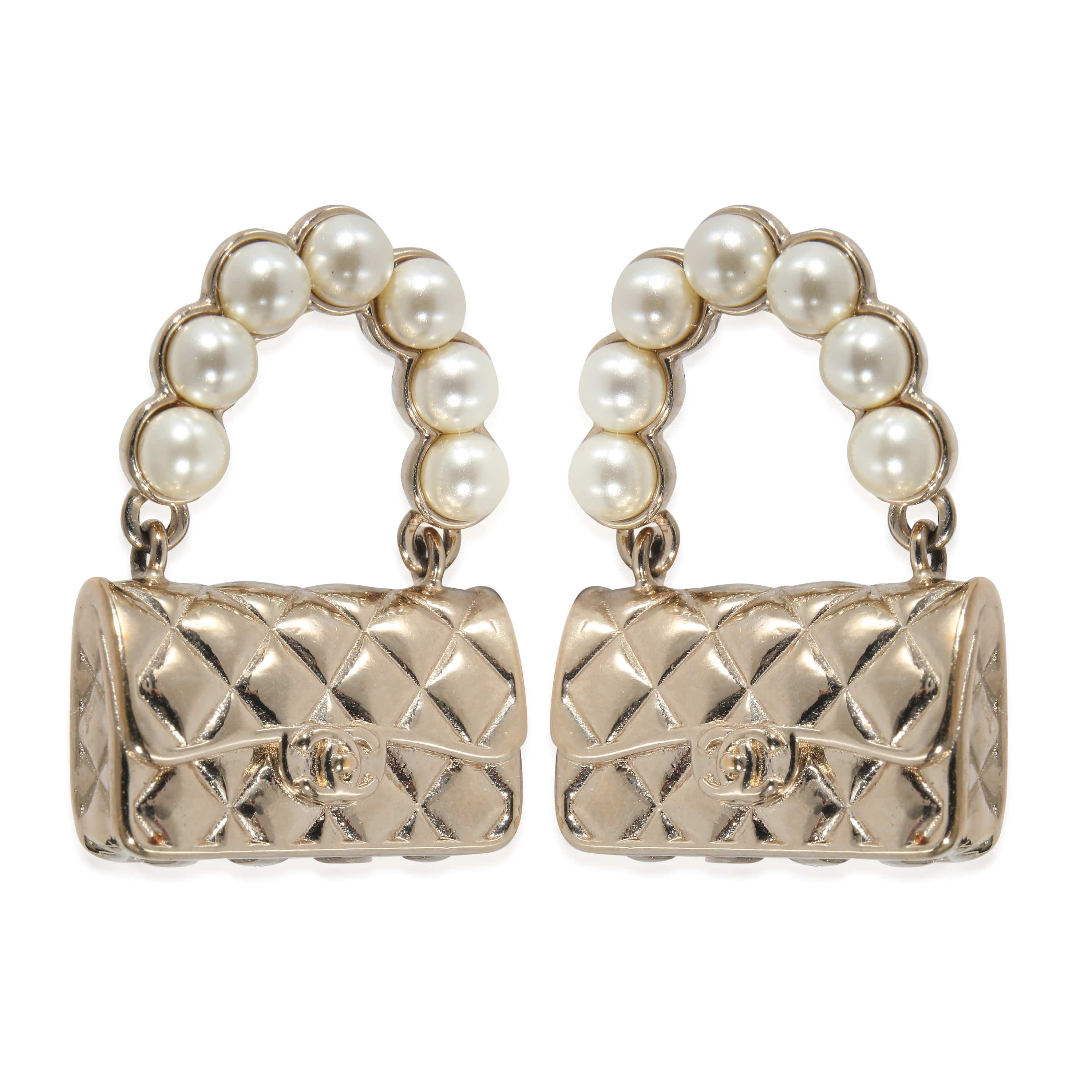 Chanel Chanel 2021 Flap Bags Gold Plated Earrings