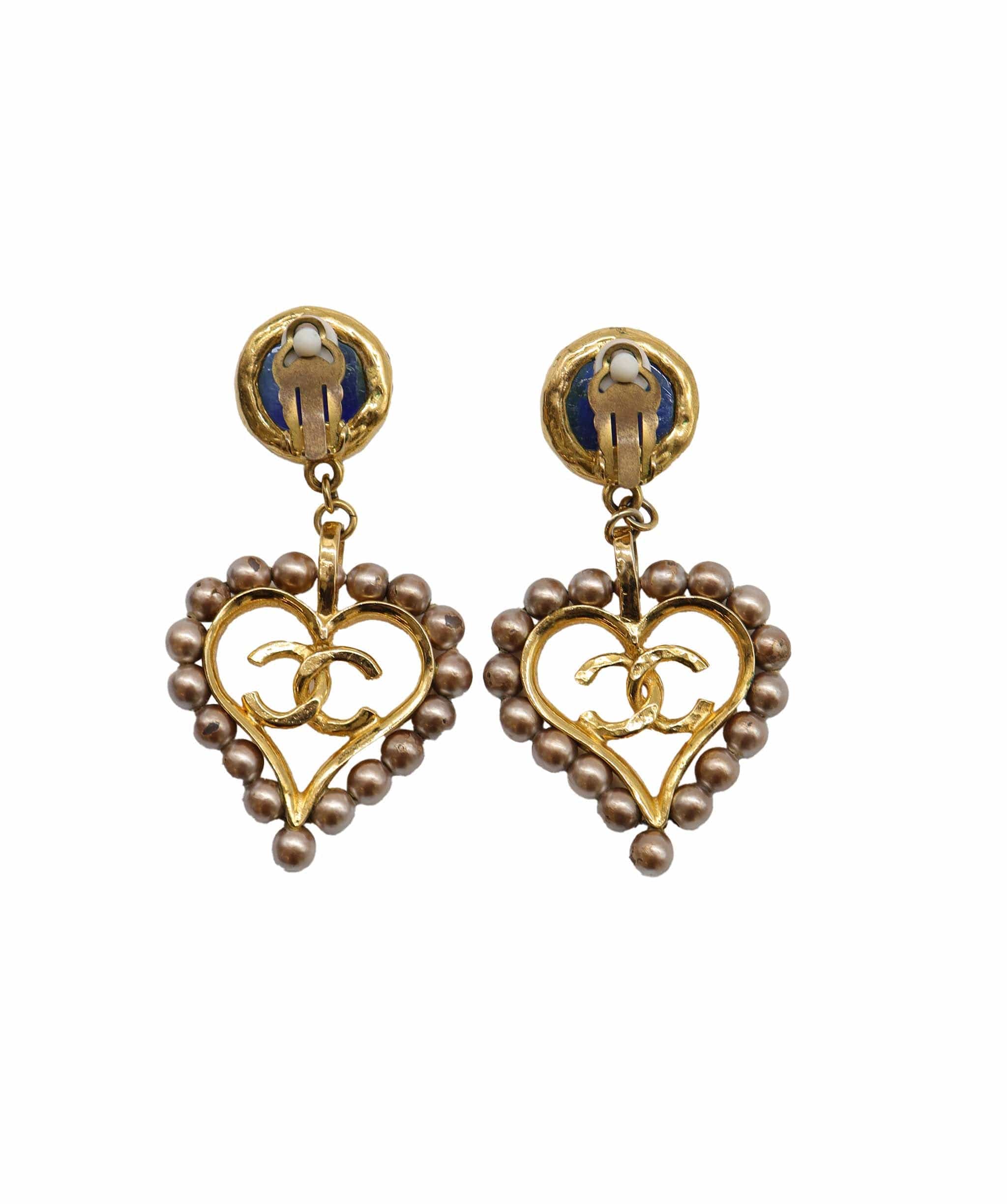 Chanel Chanel Vintage Gripoix Heart Earrings