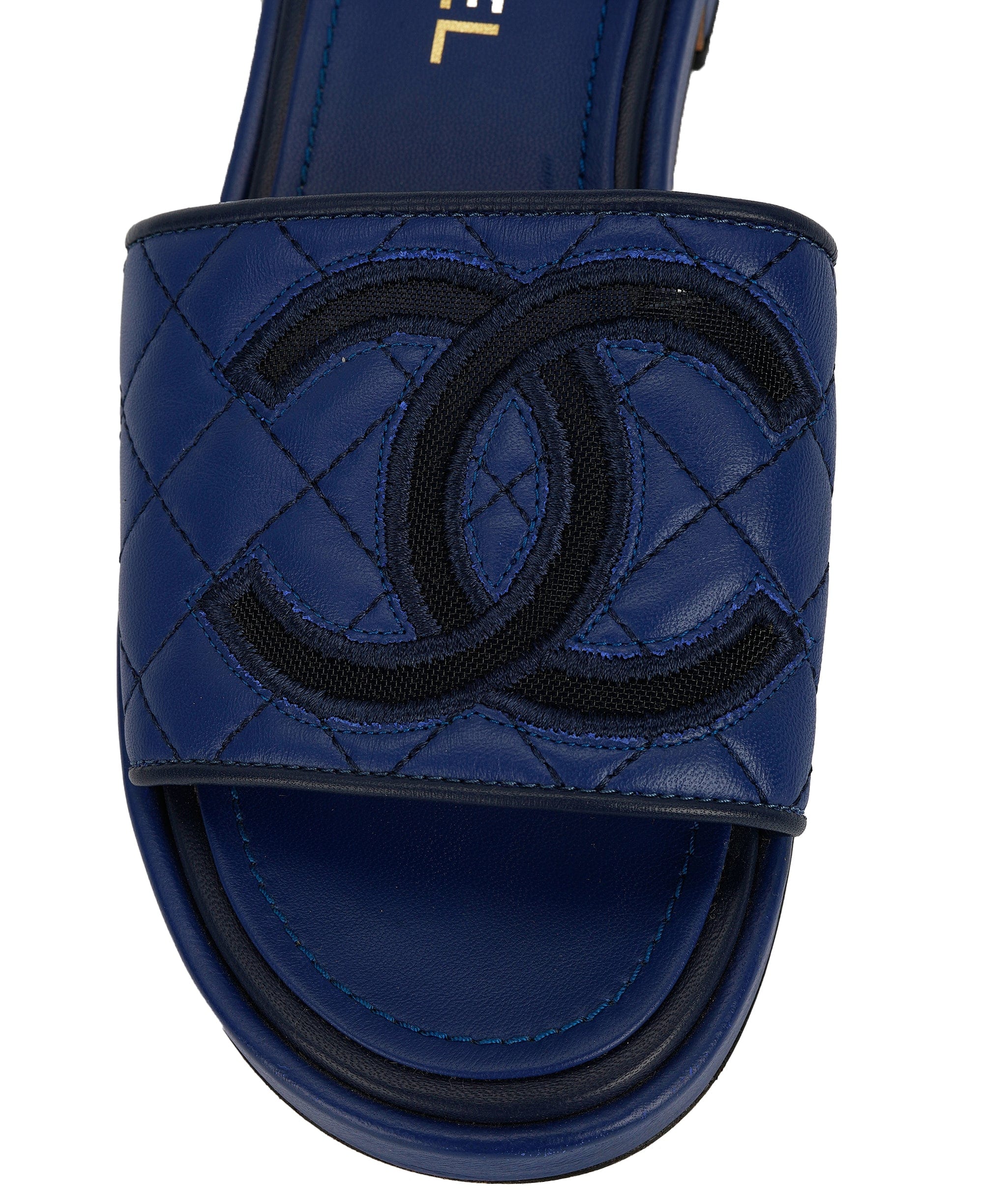 Chanel Chanel blue sliders with dustbags size 38 - AJC0505