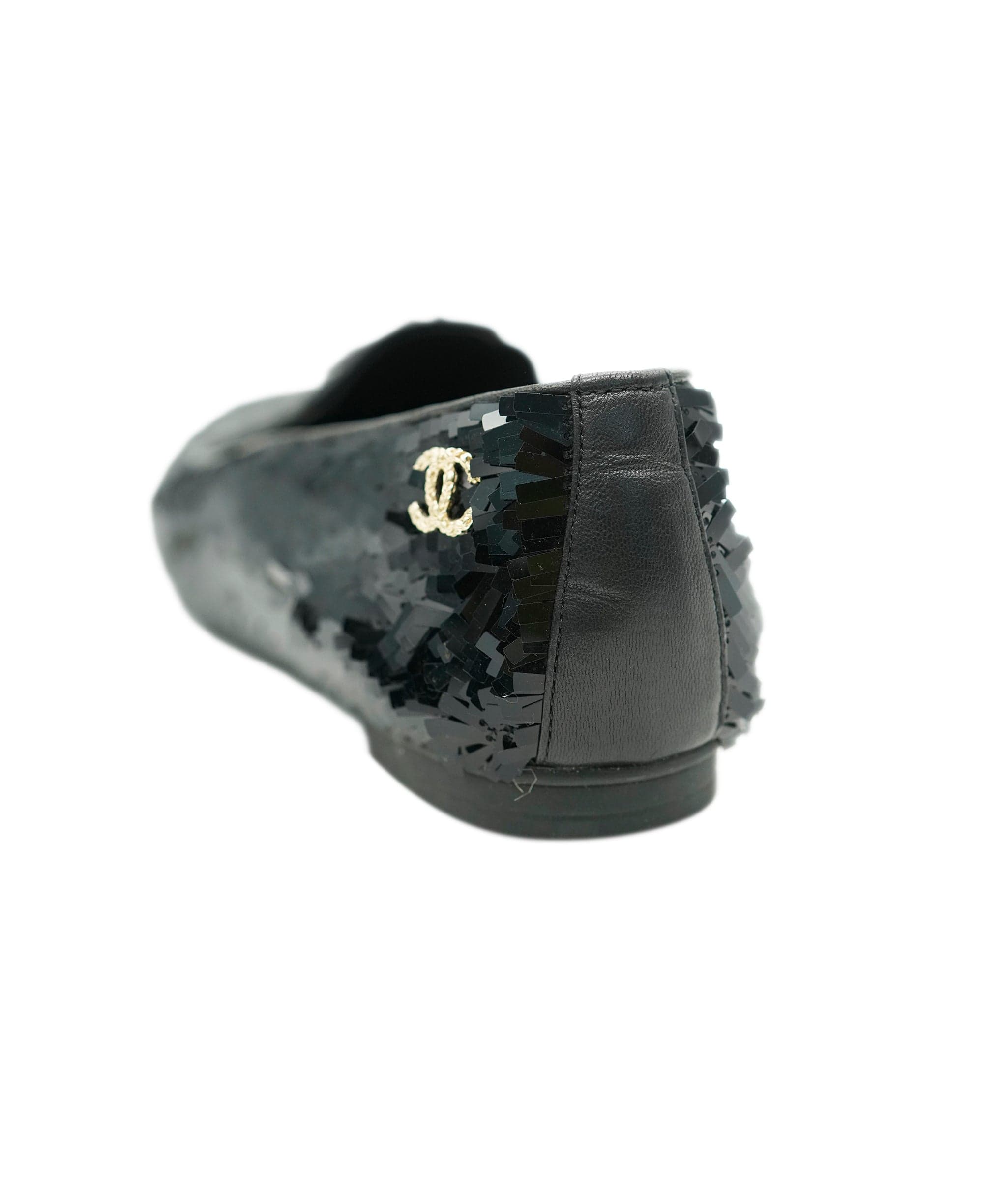 Chanel Chanel Sequin Loafers With CC Detail in Box  ALC1813