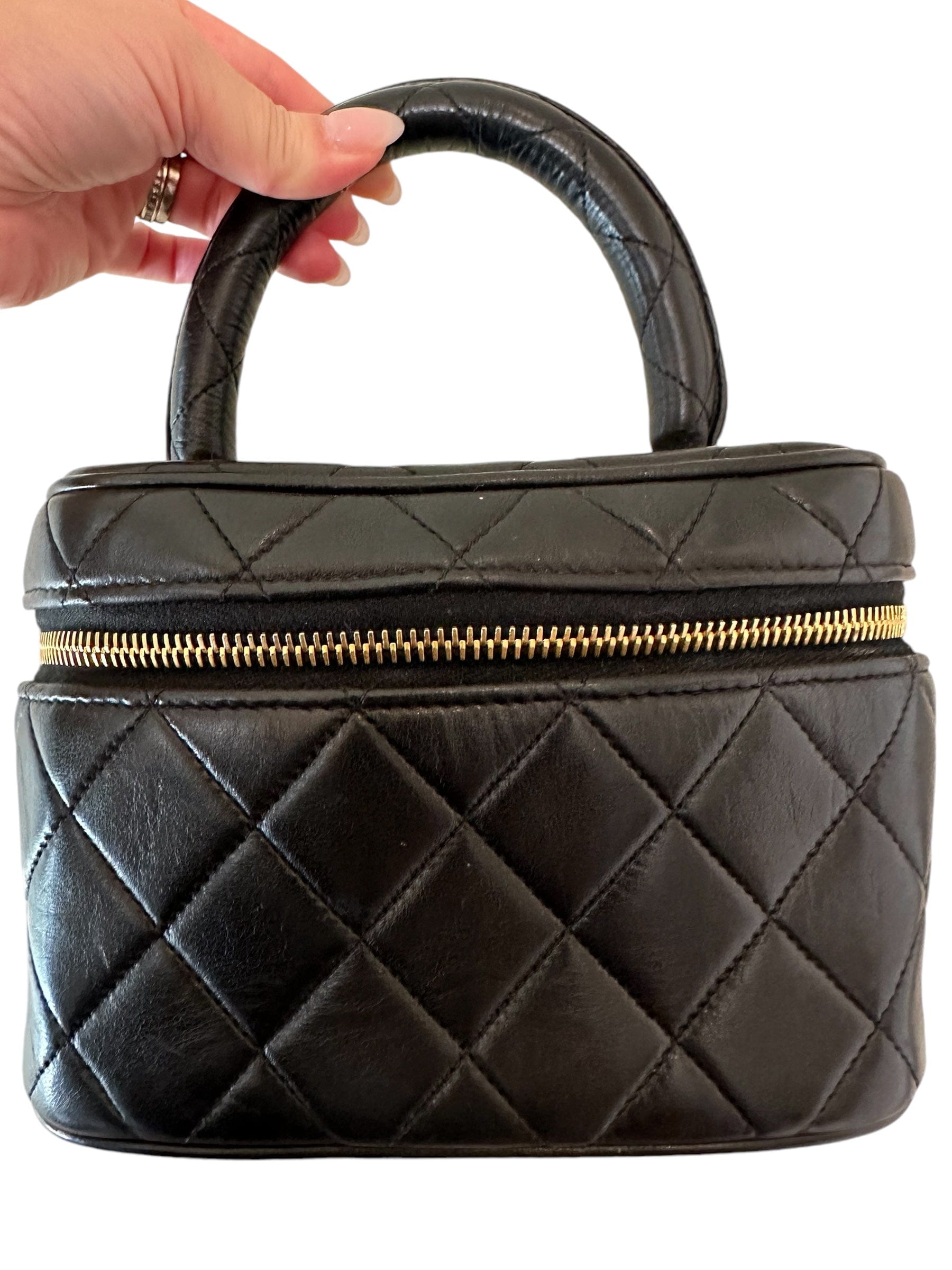 Chanel Chanel Black Lambskin Vanity Bag