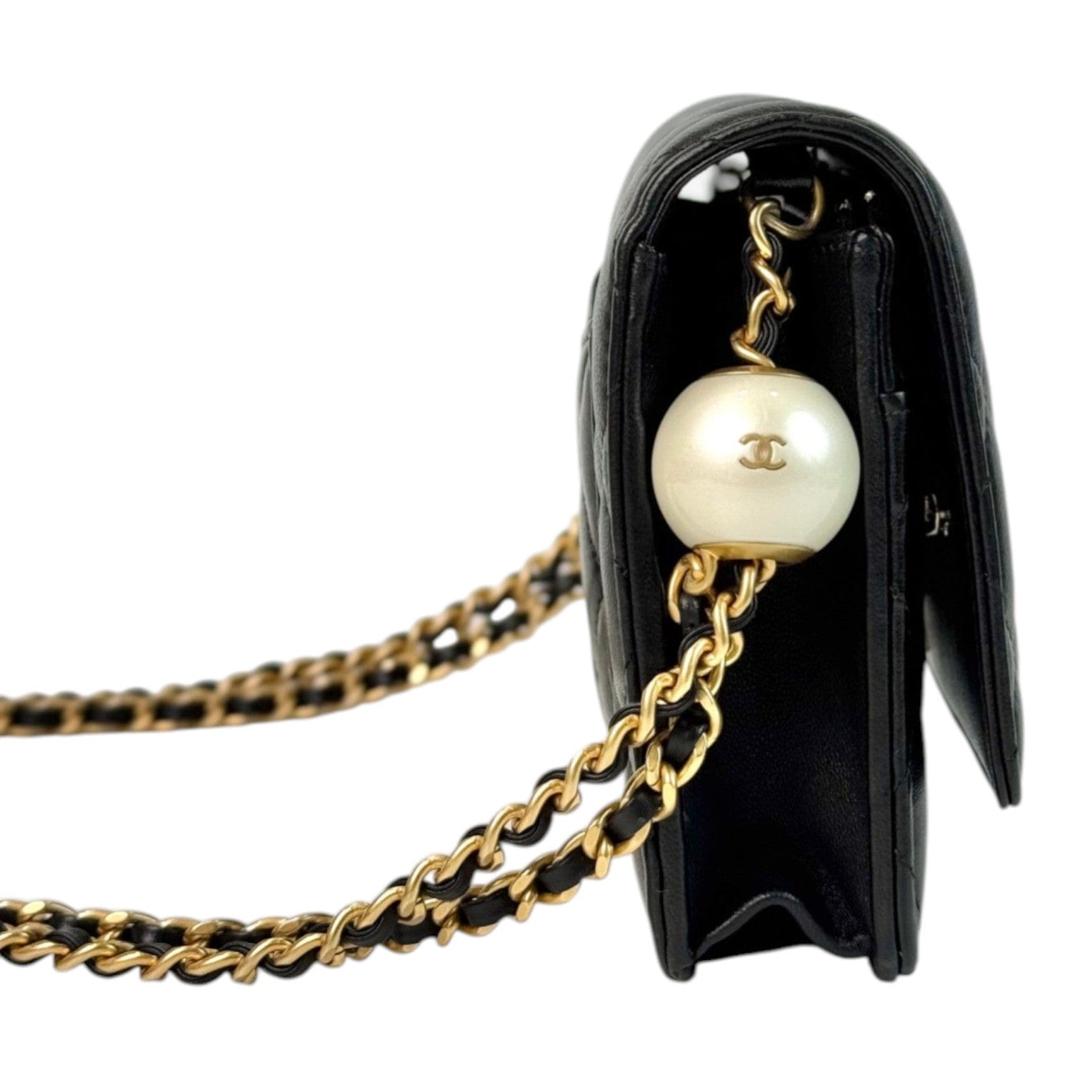 Chanel Chanel Black Woc Double Chain Pearl Crush Bag