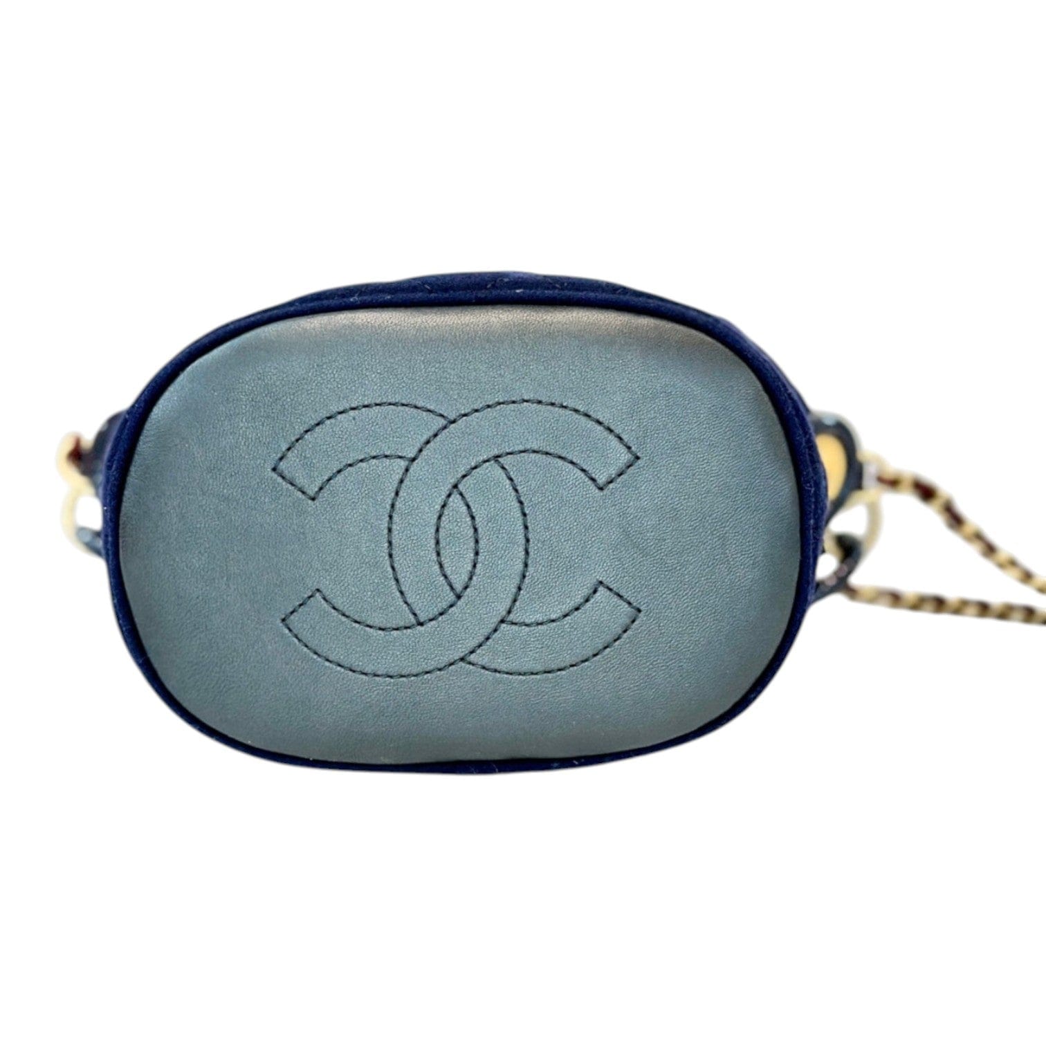 Chanel Chanel Blue Jersey Charm Bucket Bag