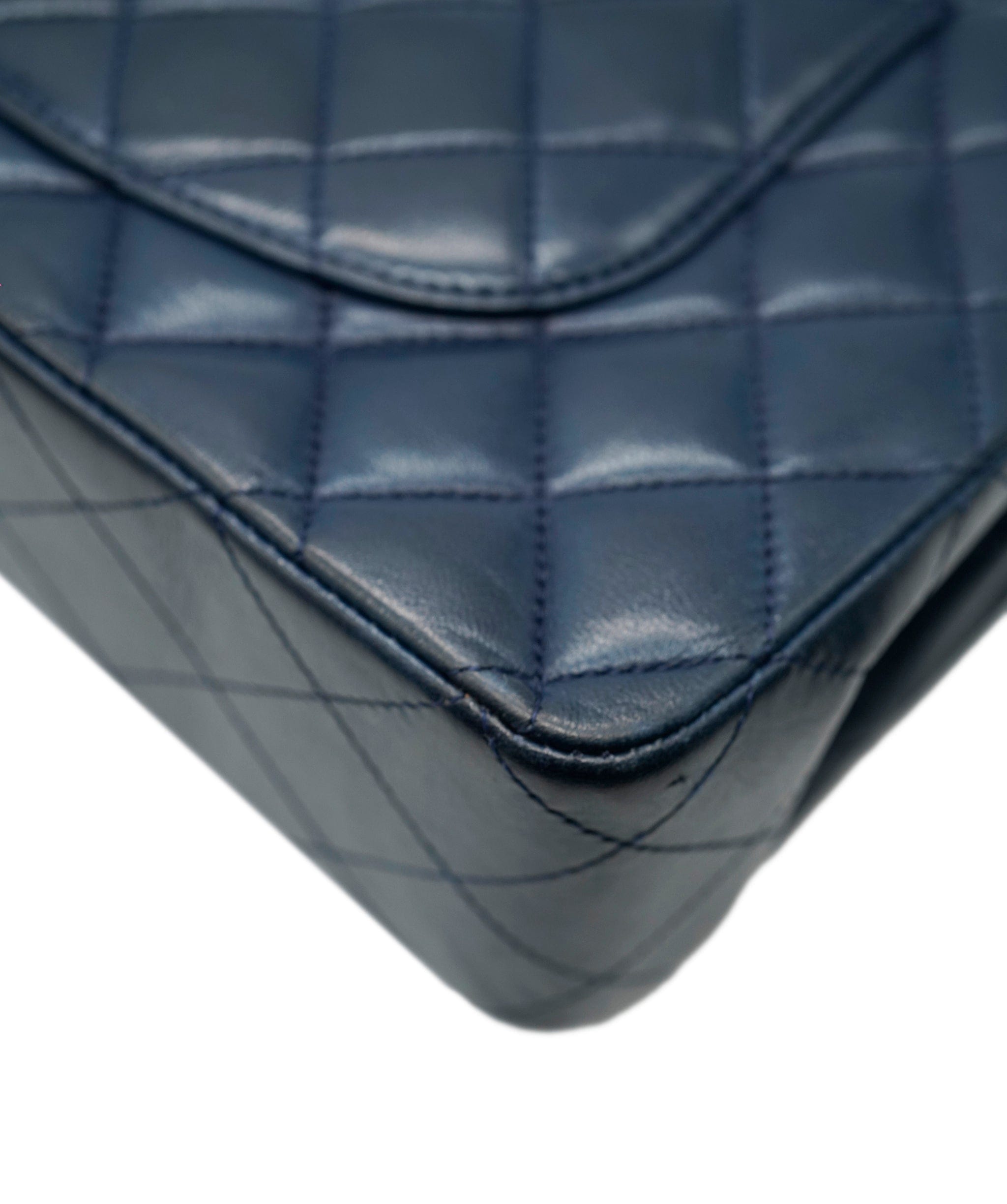 Chanel Chanel Lambskin Navy Medium Classic Flap with SHW