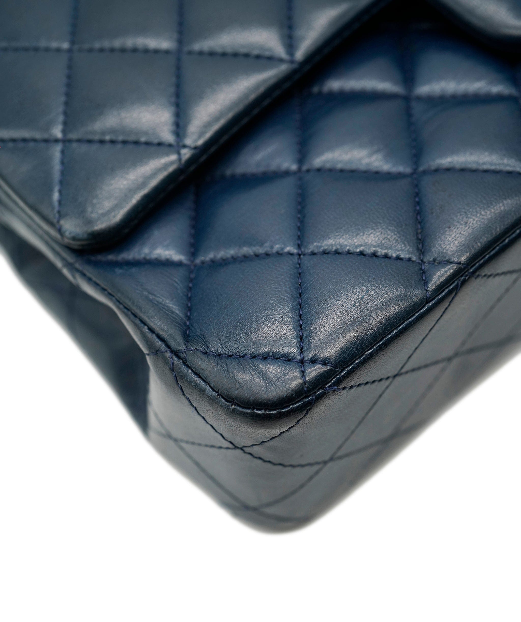 Chanel Chanel Lambskin Navy Medium Classic Flap with SHW