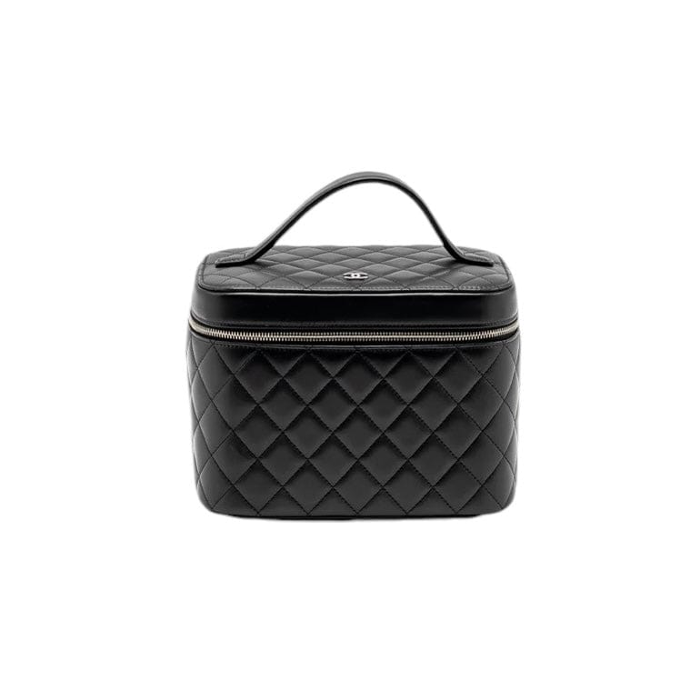 Chanel Chanel Quilted Vanity Case in Black Lambskin - Unused