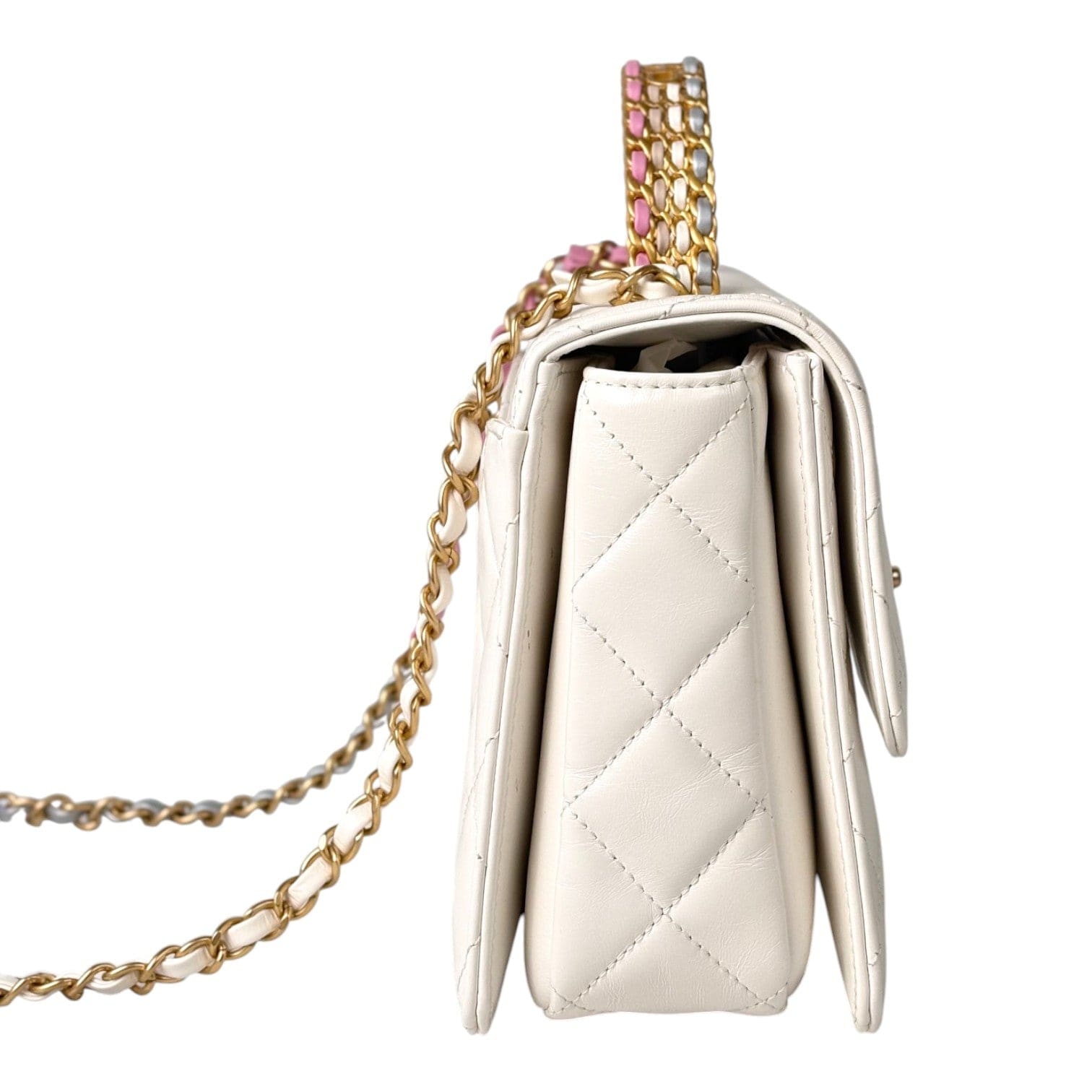 Chanel Chanel White Classic Flap Handle Bag