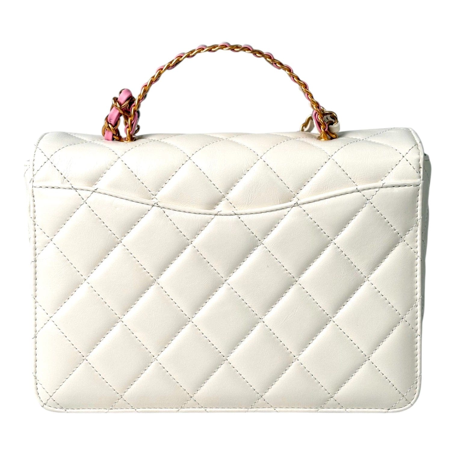 Chanel Chanel White Classic Flap Handle Bag