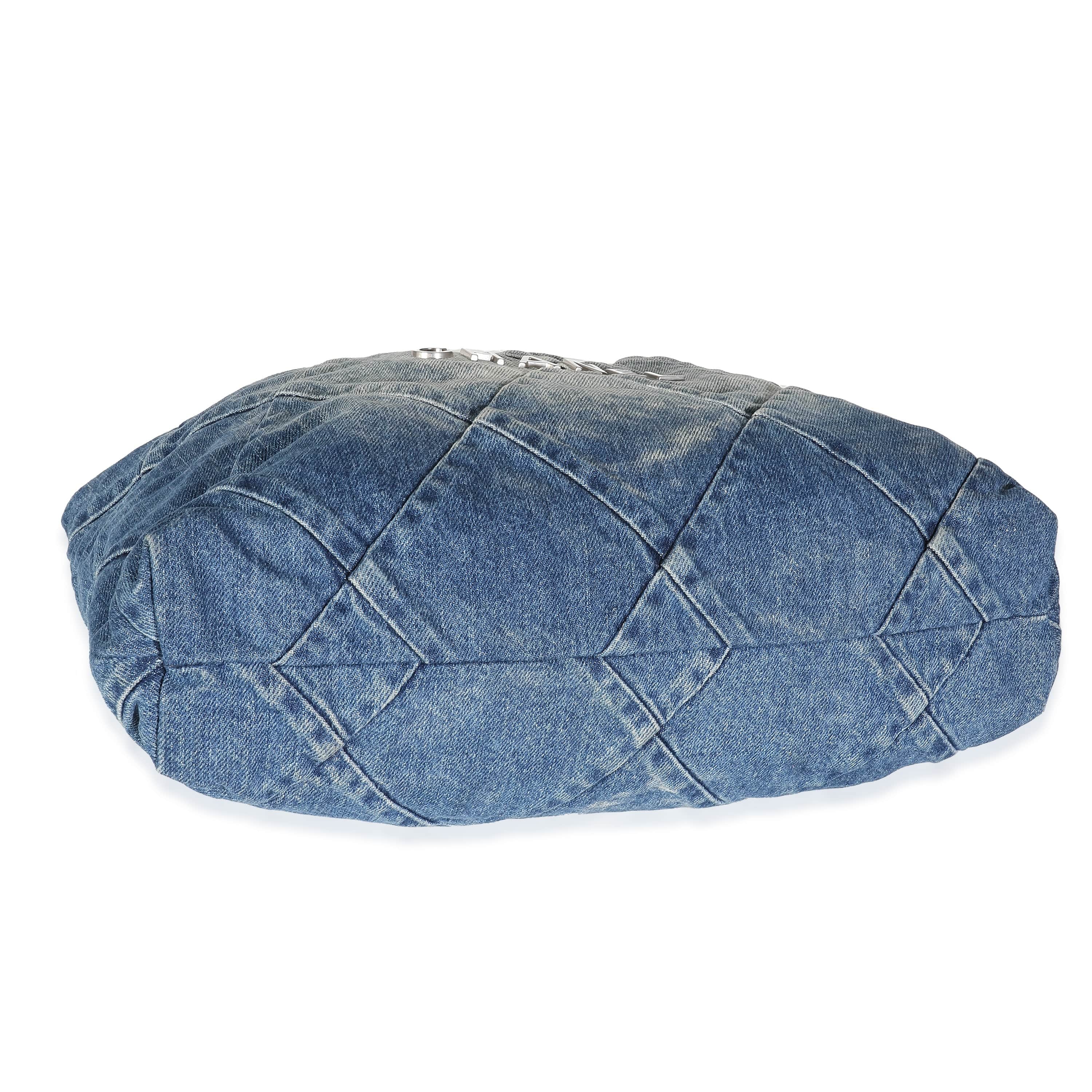 Chanel Blue Quilted Denim Medium Chanel 22 Hobo