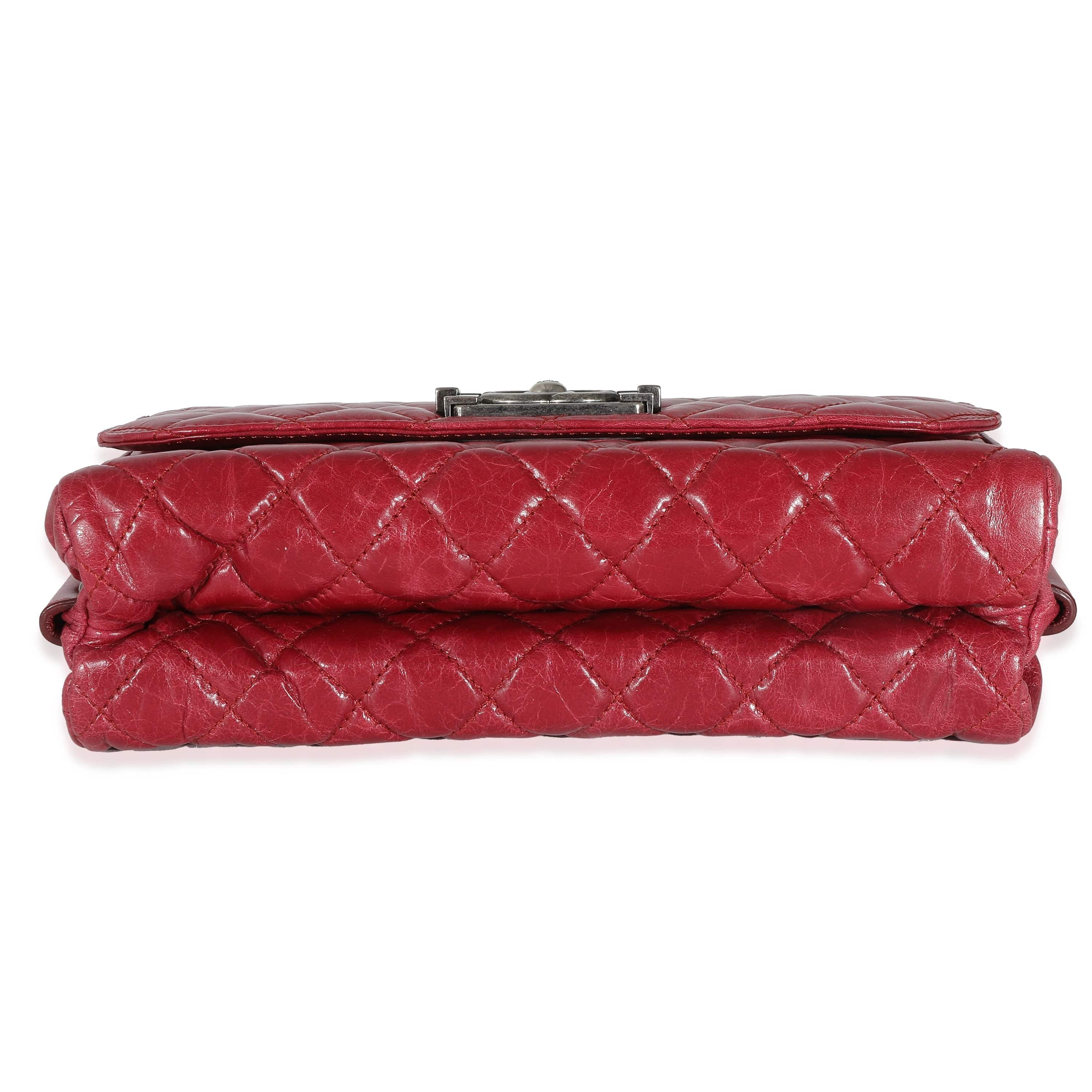 Chanel Chanel 12P Red Glazed Calfskin Veau Brilliante Flap Bag