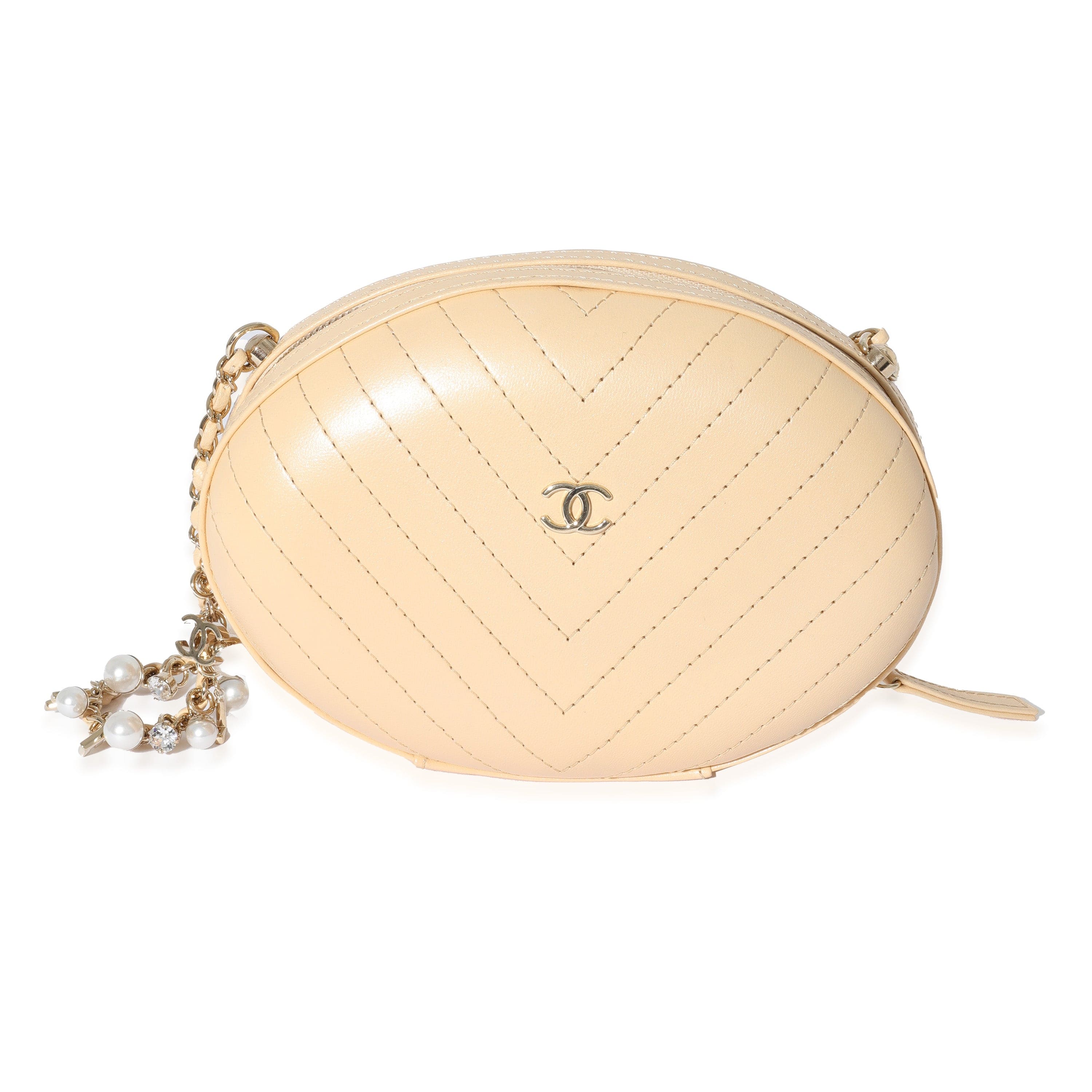 Chanel Chanel Beige Chevron Leather City Evening Box Bag