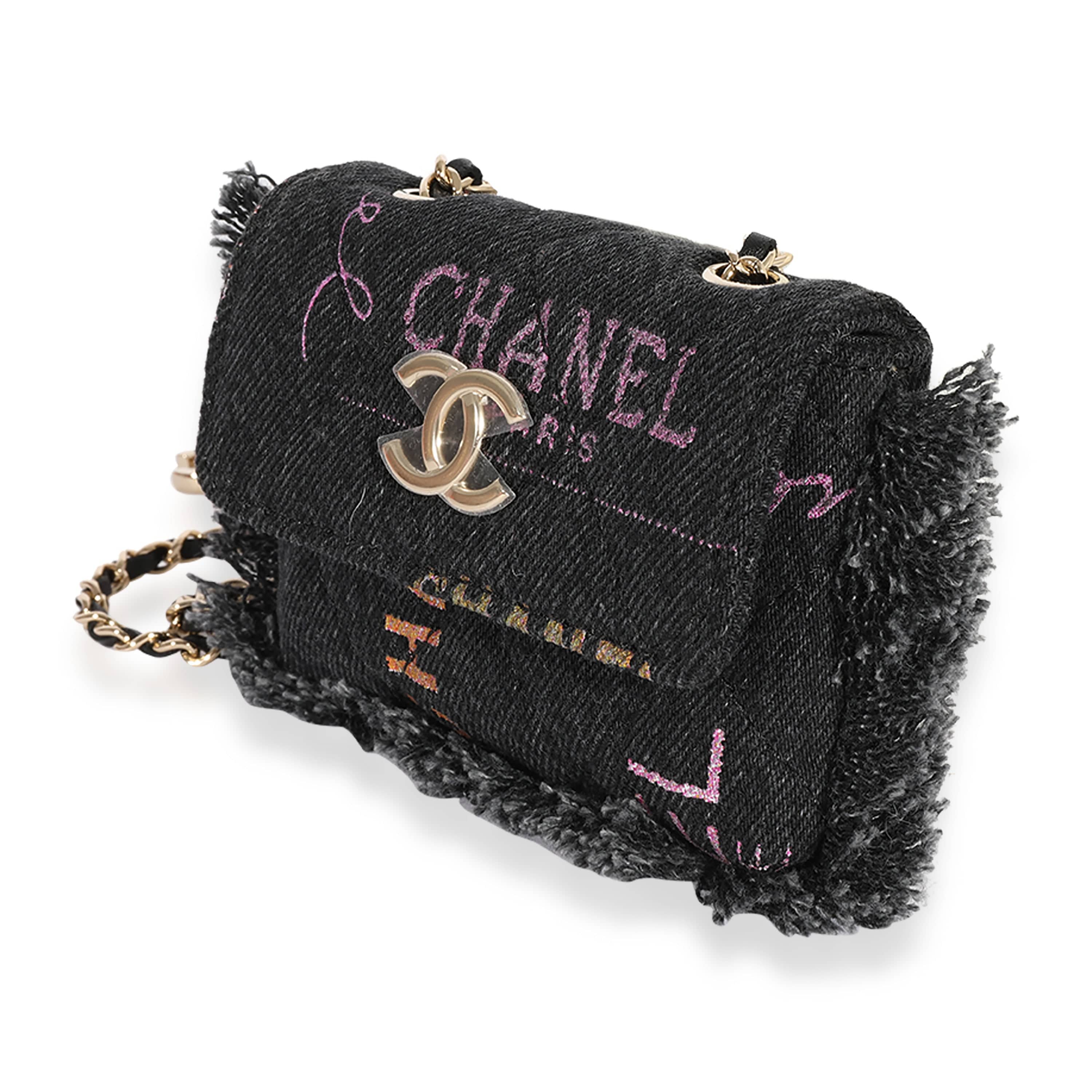 Chanel Chanel Black and Multicolor Quilted Denim Mood Belt Bag