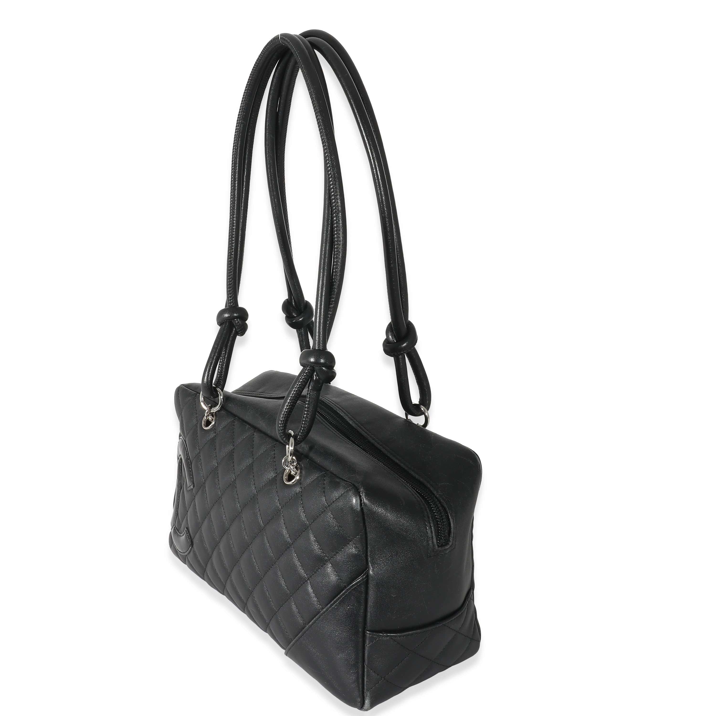 Chanel Chanel Black Calfskin Medium Cambon Bowler Bag