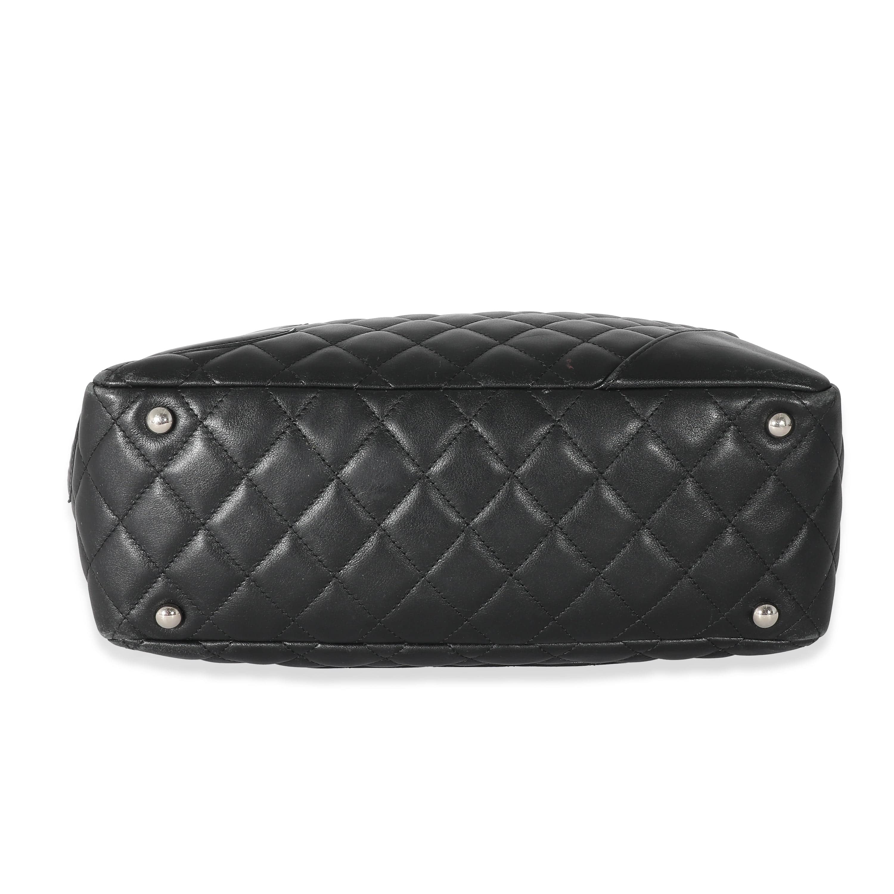 Chanel Chanel Black Calfskin Medium Cambon Bowler Bag