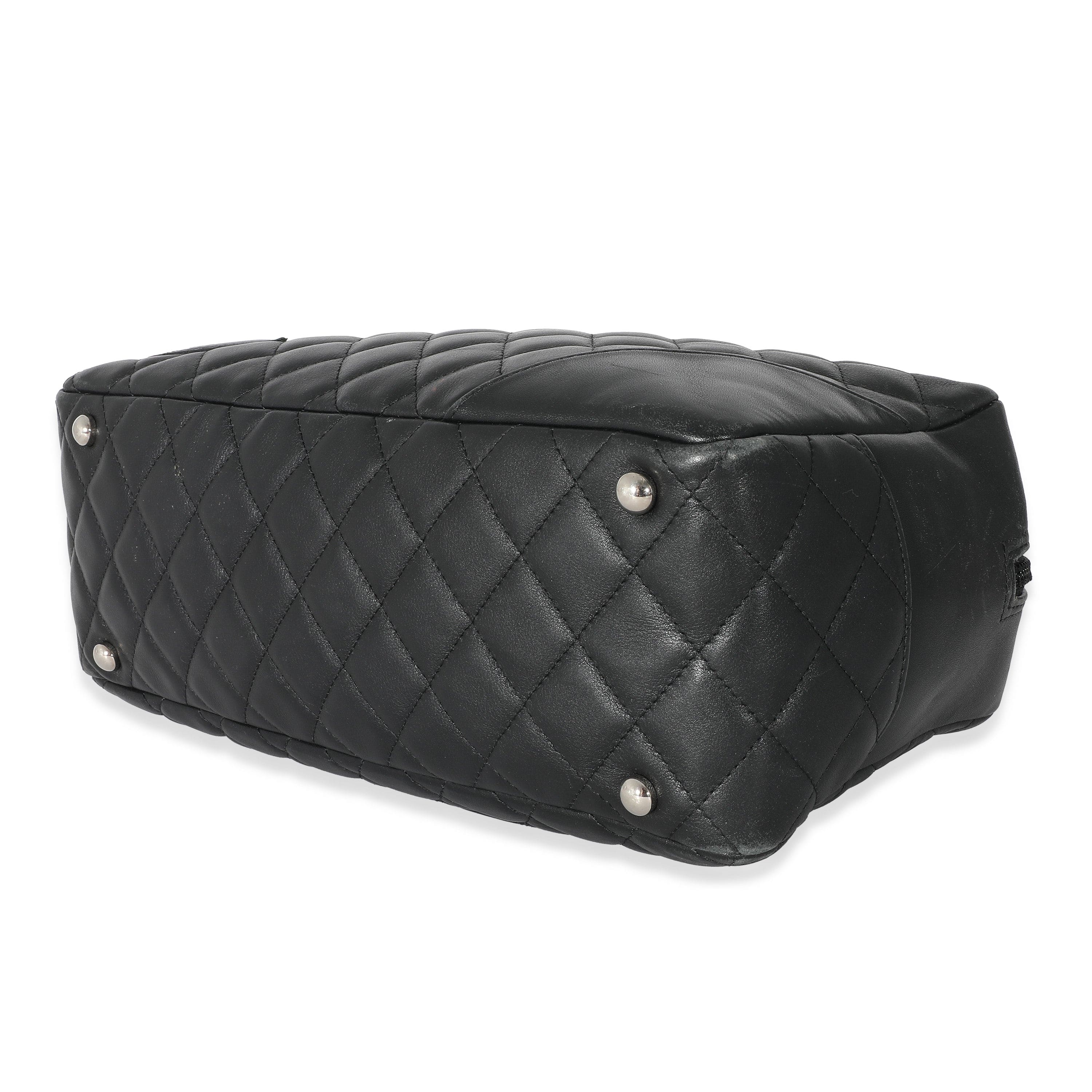 Chanel Chanel Black Calfskin Medium Cambon Bowler Bag