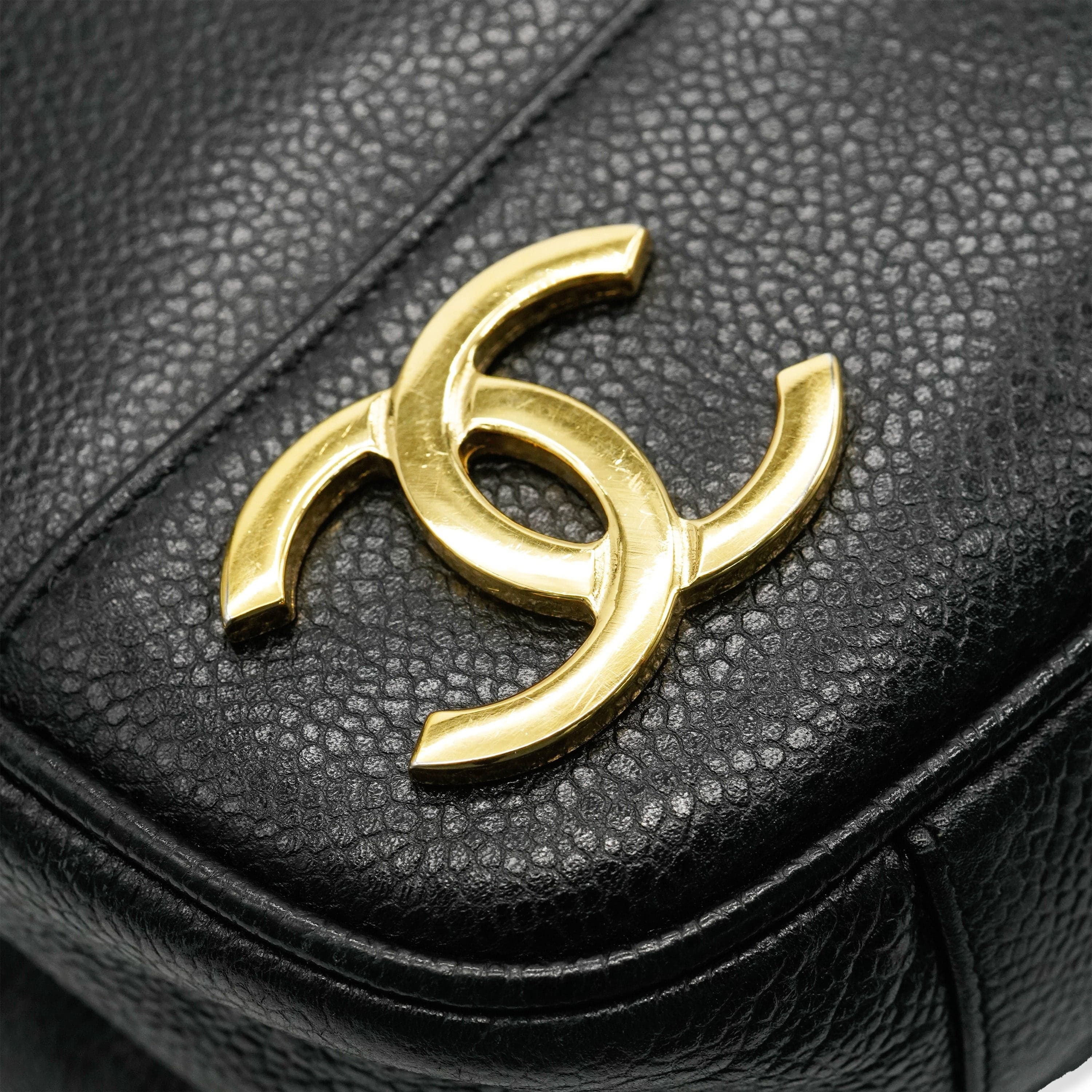 Chanel Chanel Black Caviar Triple CC Chain Tote