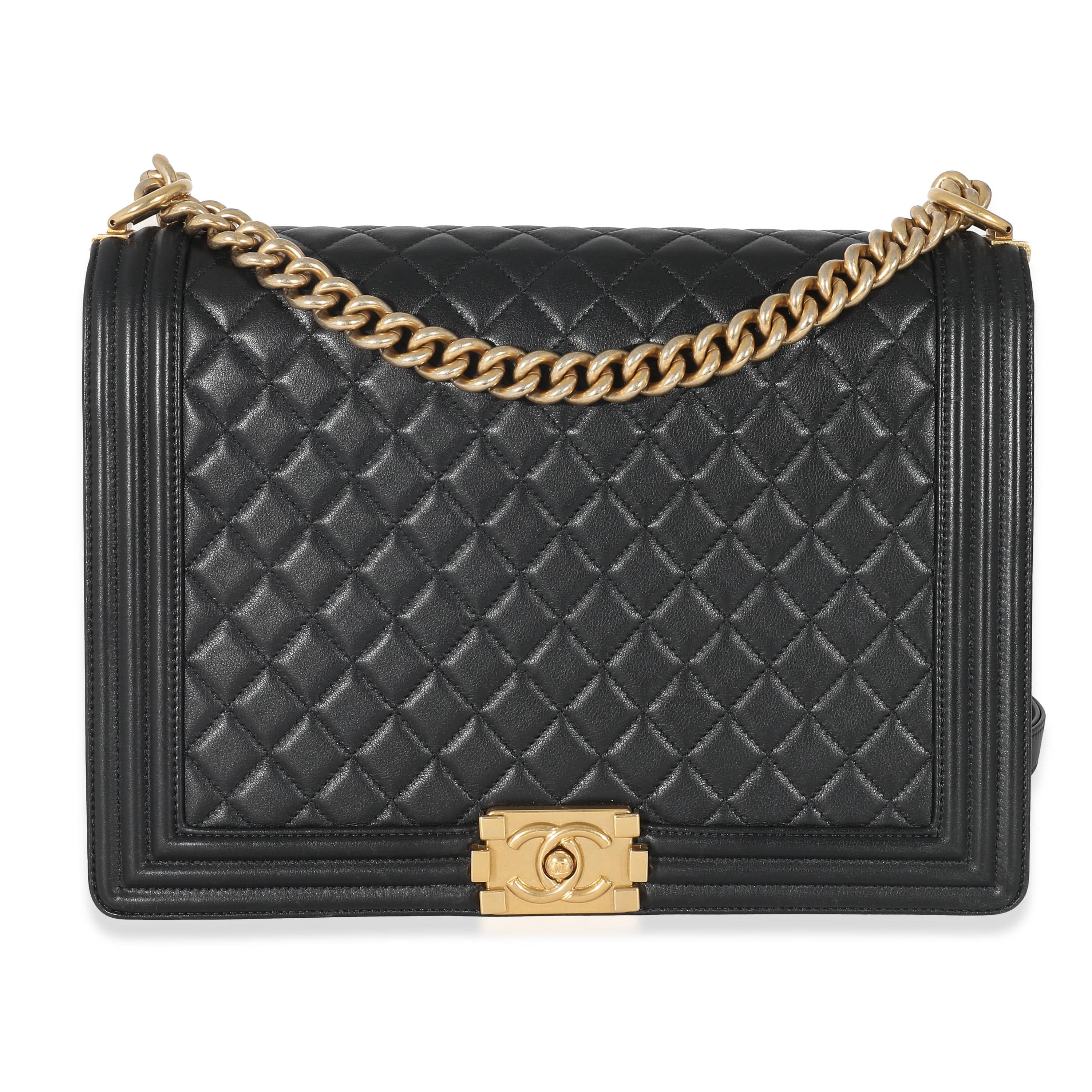 Chanel Chanel Black Quilted Calfskin Large Boy Bag