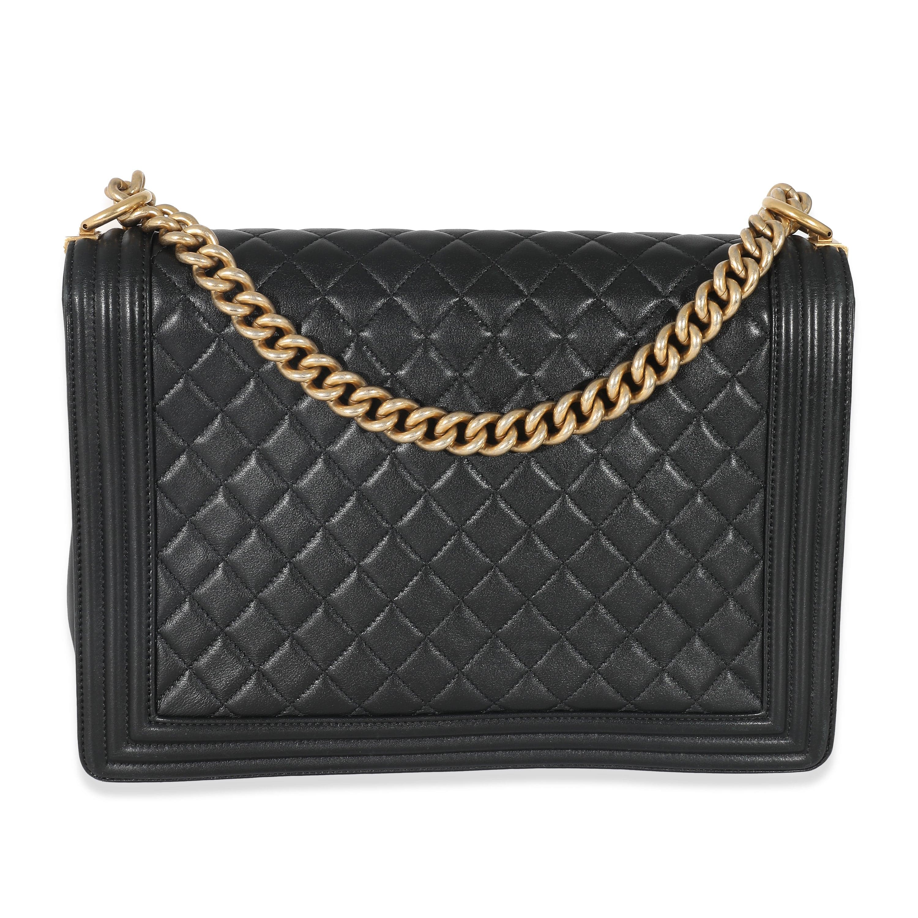 Chanel Chanel Black Quilted Calfskin Large Boy Bag