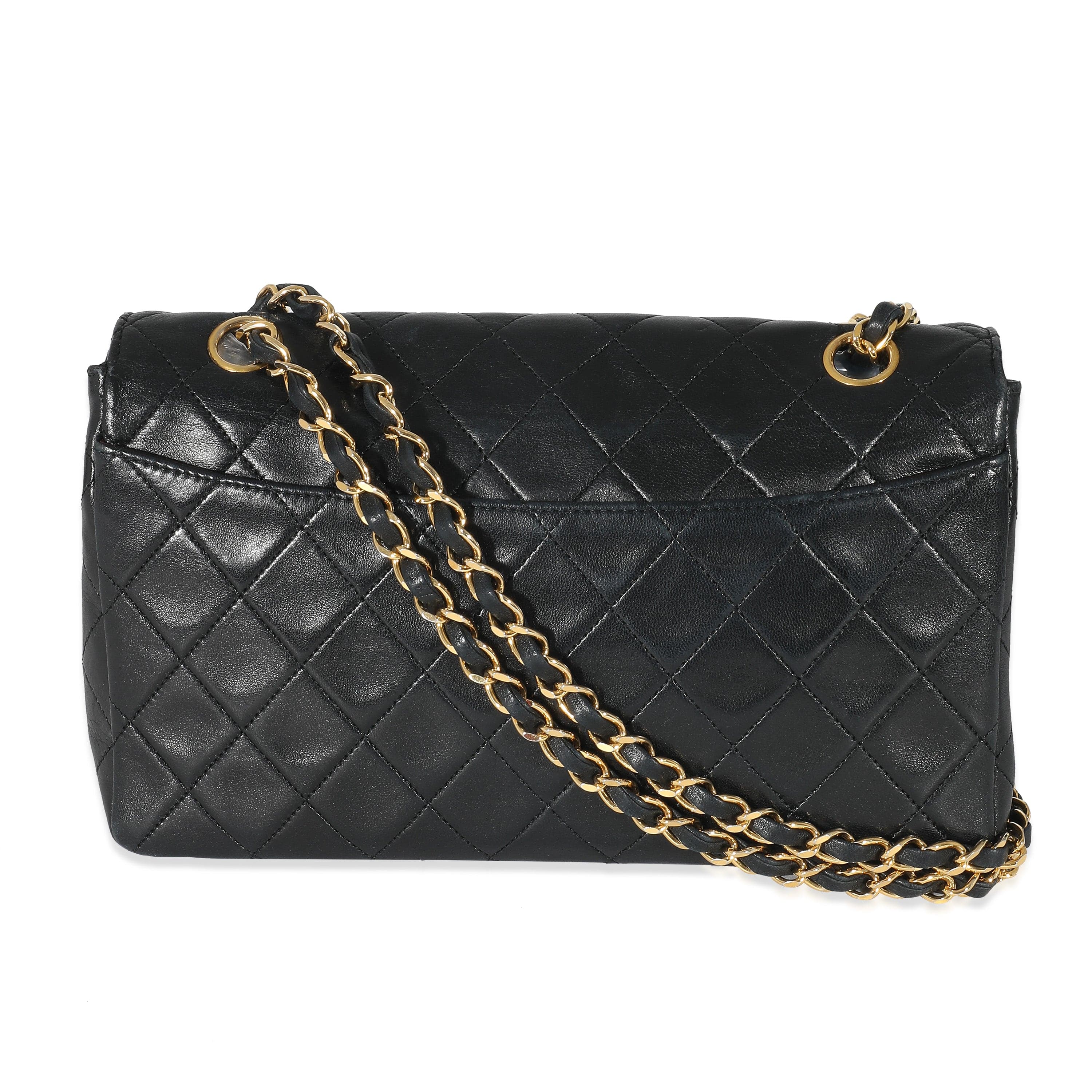 Chanel Chanel Black Quilted Lambskin Medium Flap Bag