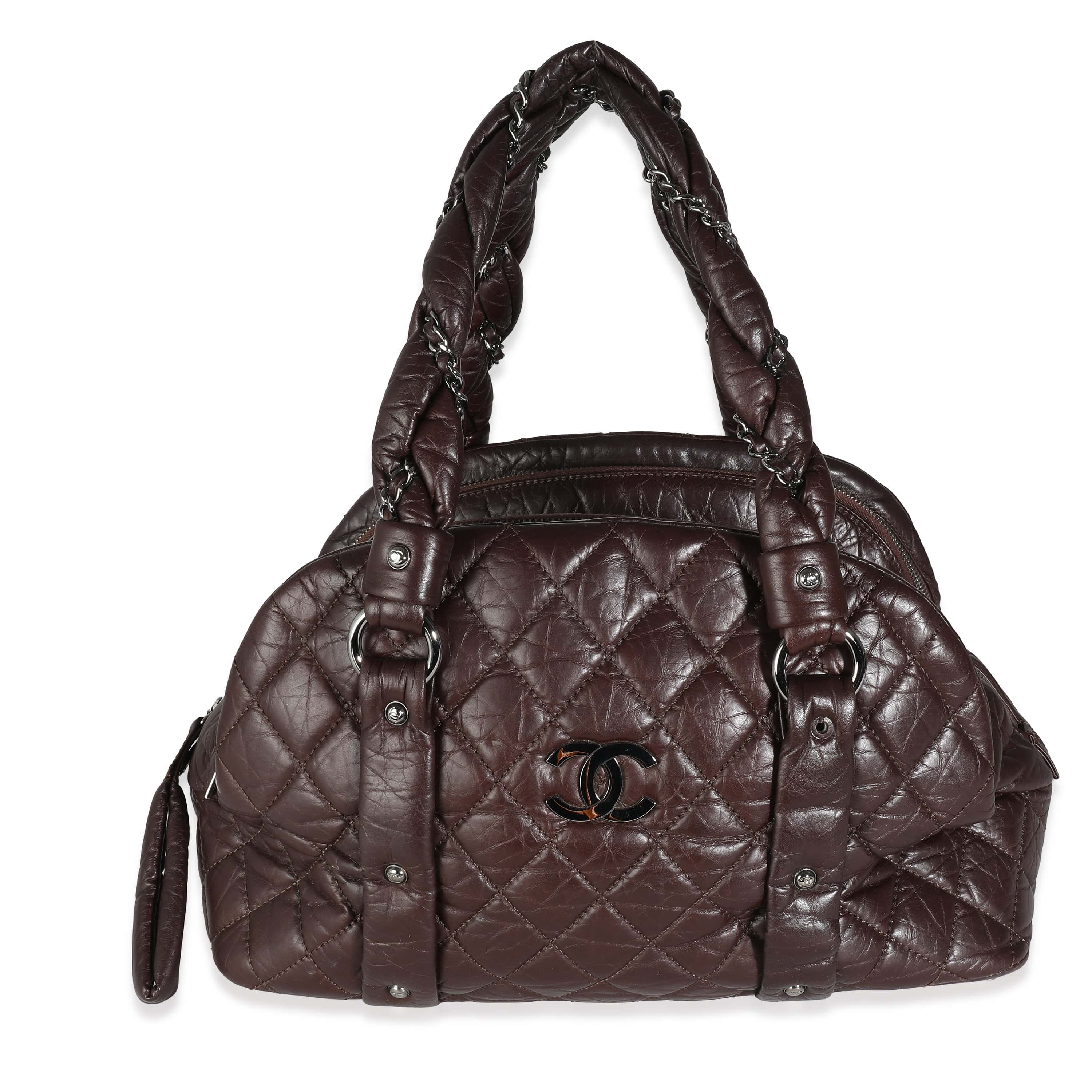 Chanel Chanel Brown Aged Calfskin Lady Braid Bowler