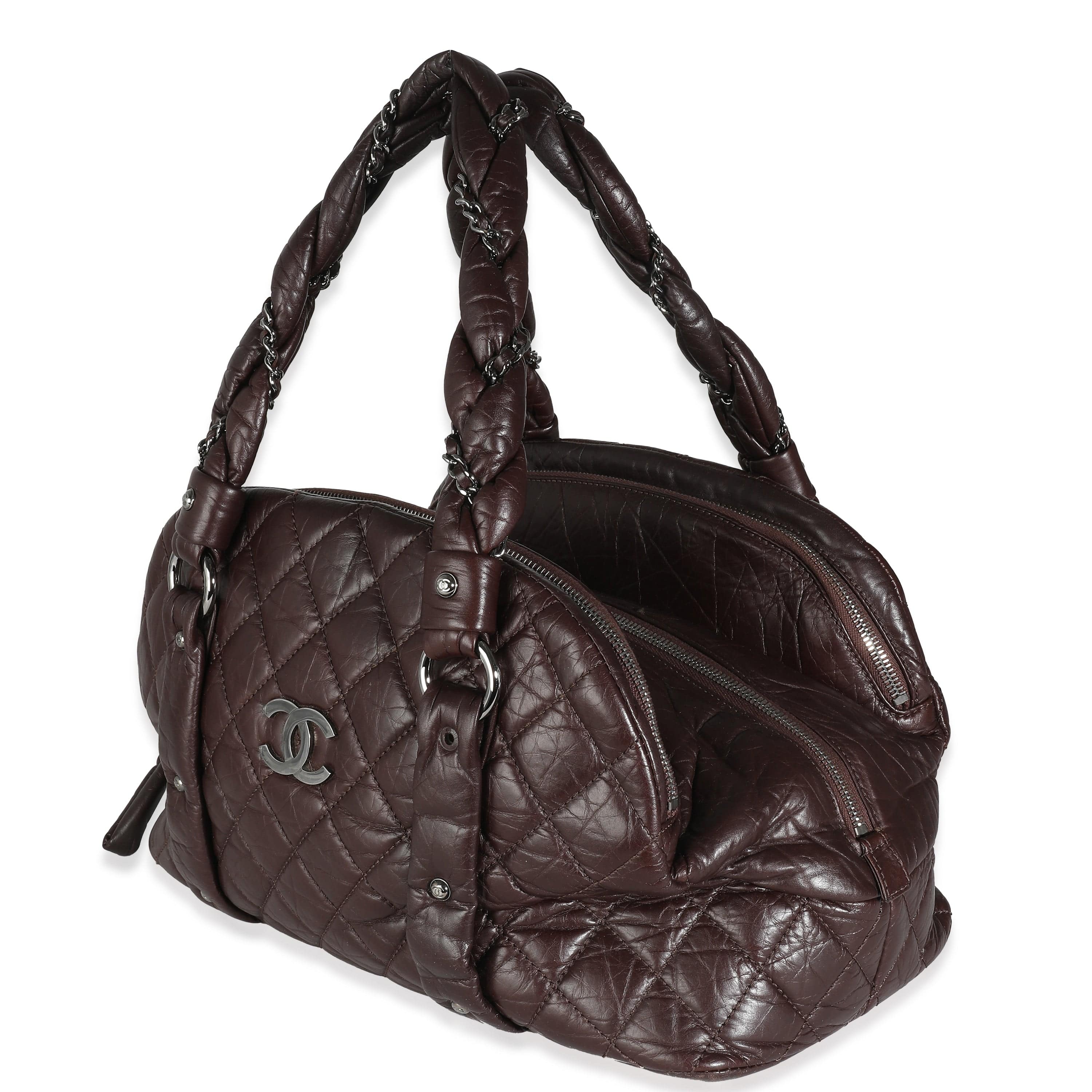 Chanel Chanel Brown Aged Calfskin Lady Braid Bowler