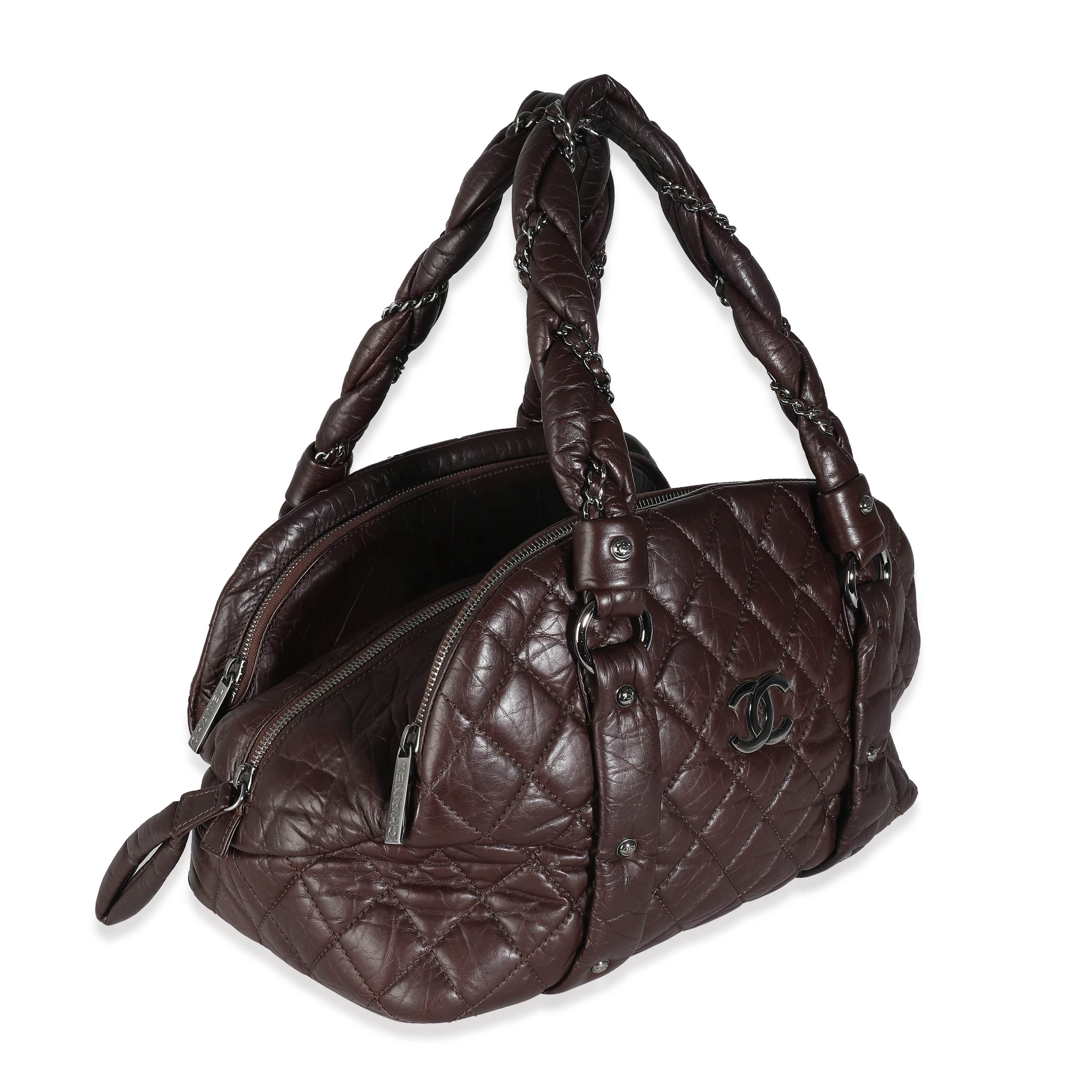 Chanel Chanel Brown Aged Calfskin Lady Braid Bowler