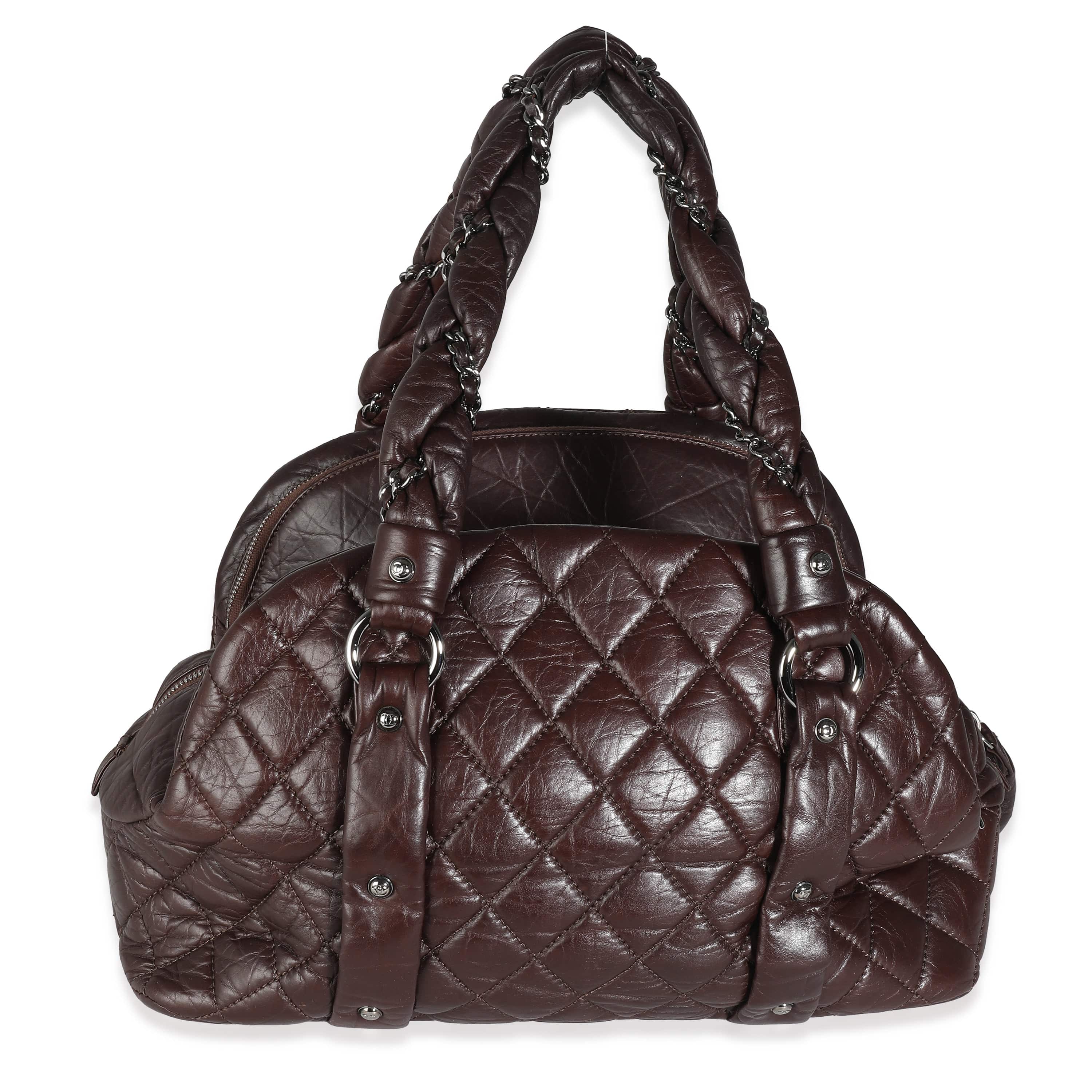 Chanel Chanel Brown Aged Calfskin Lady Braid Bowler