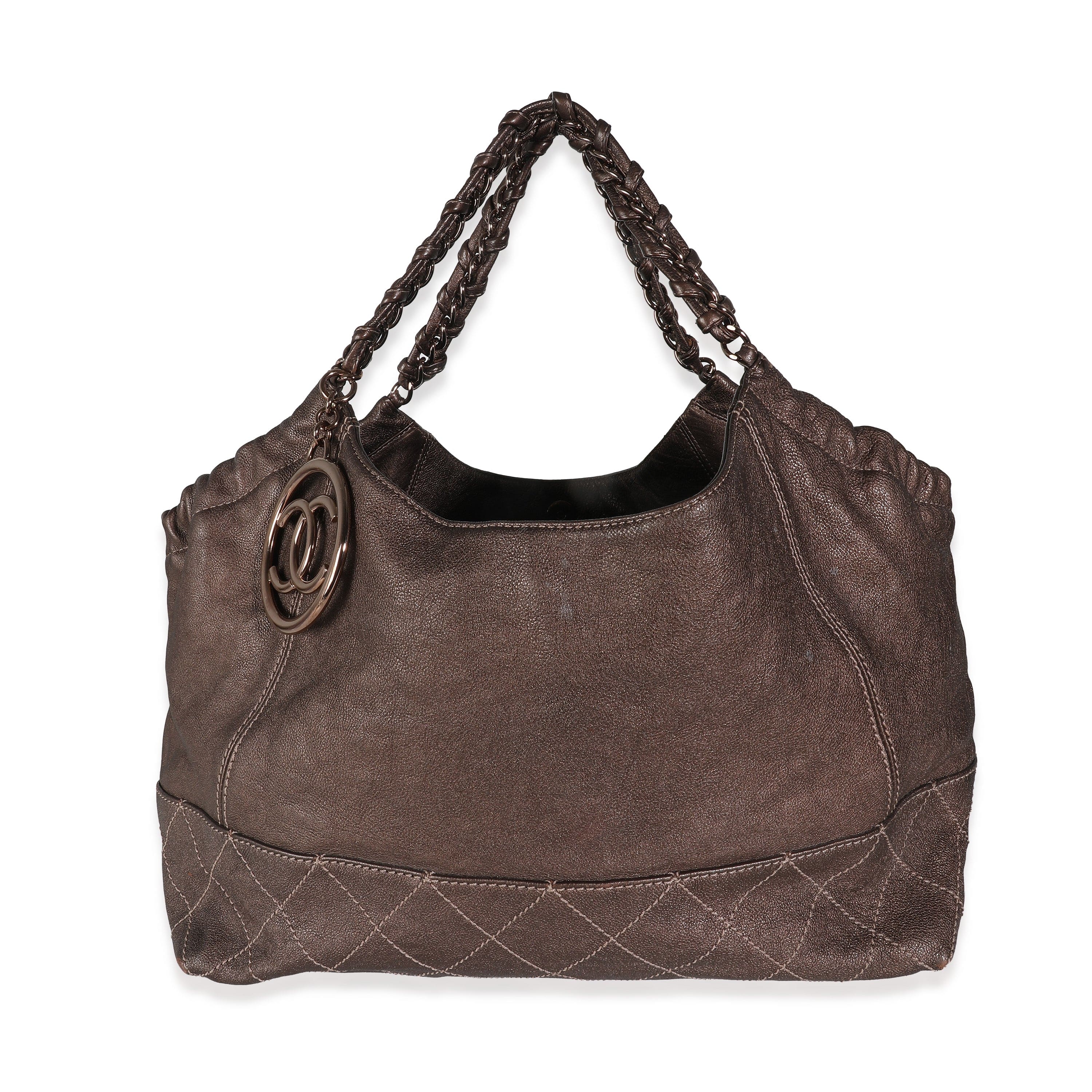 Chanel Chanel Brown Distressed Caviar Coco Cabas XL Tote