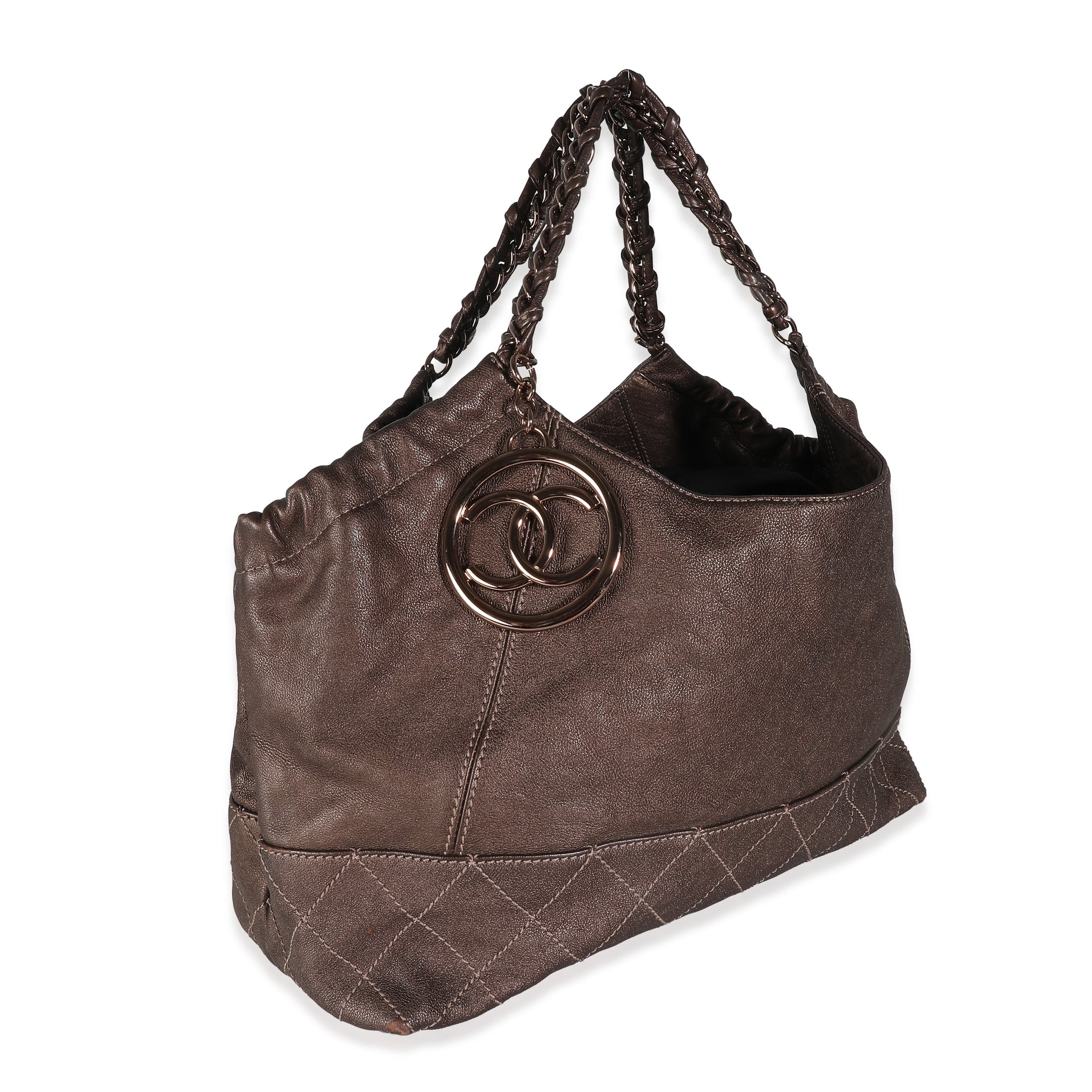 Chanel Chanel Brown Distressed Caviar Coco Cabas XL Tote