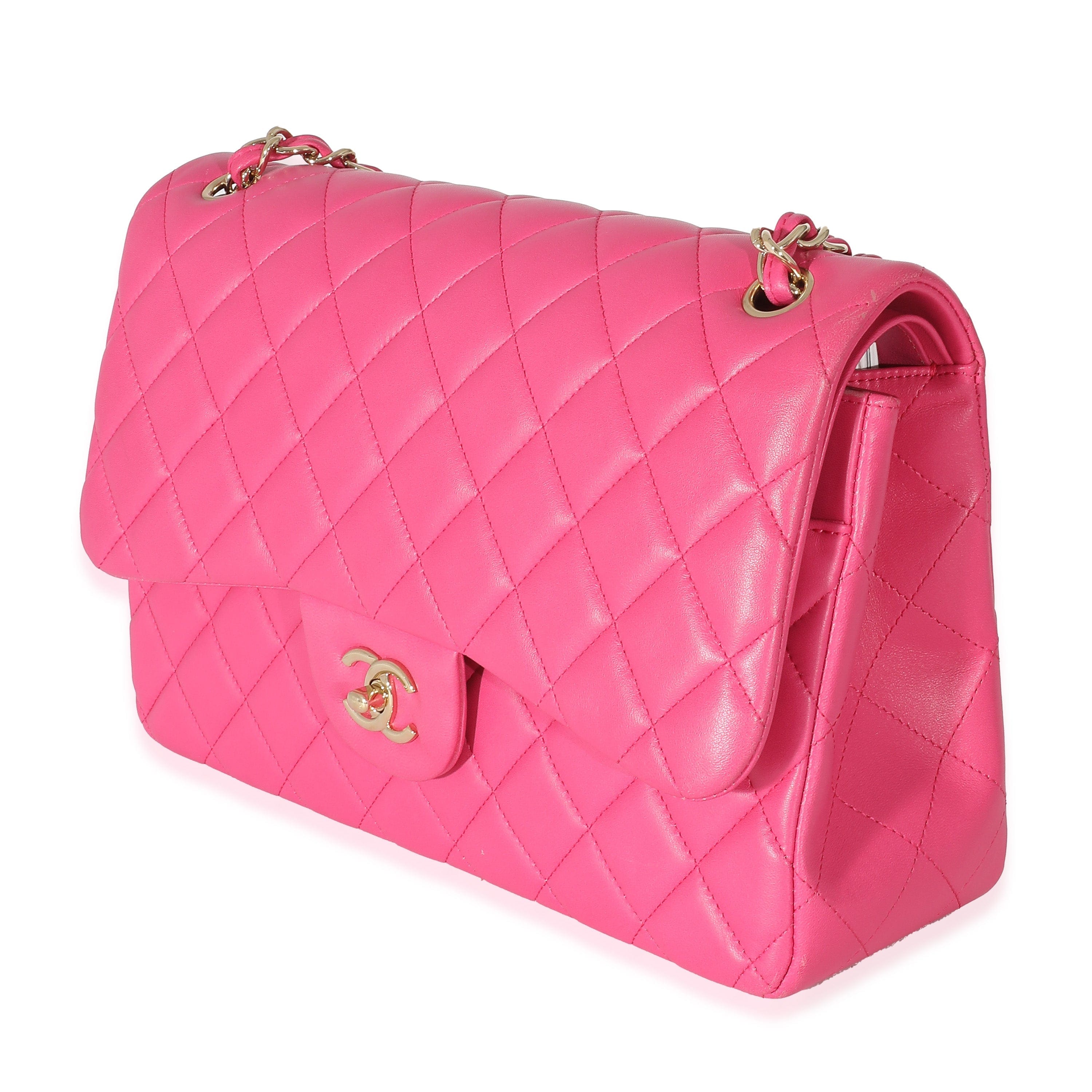 Chanel Chanel Pink Lambskin Jumbo Classic Double Flap Bag