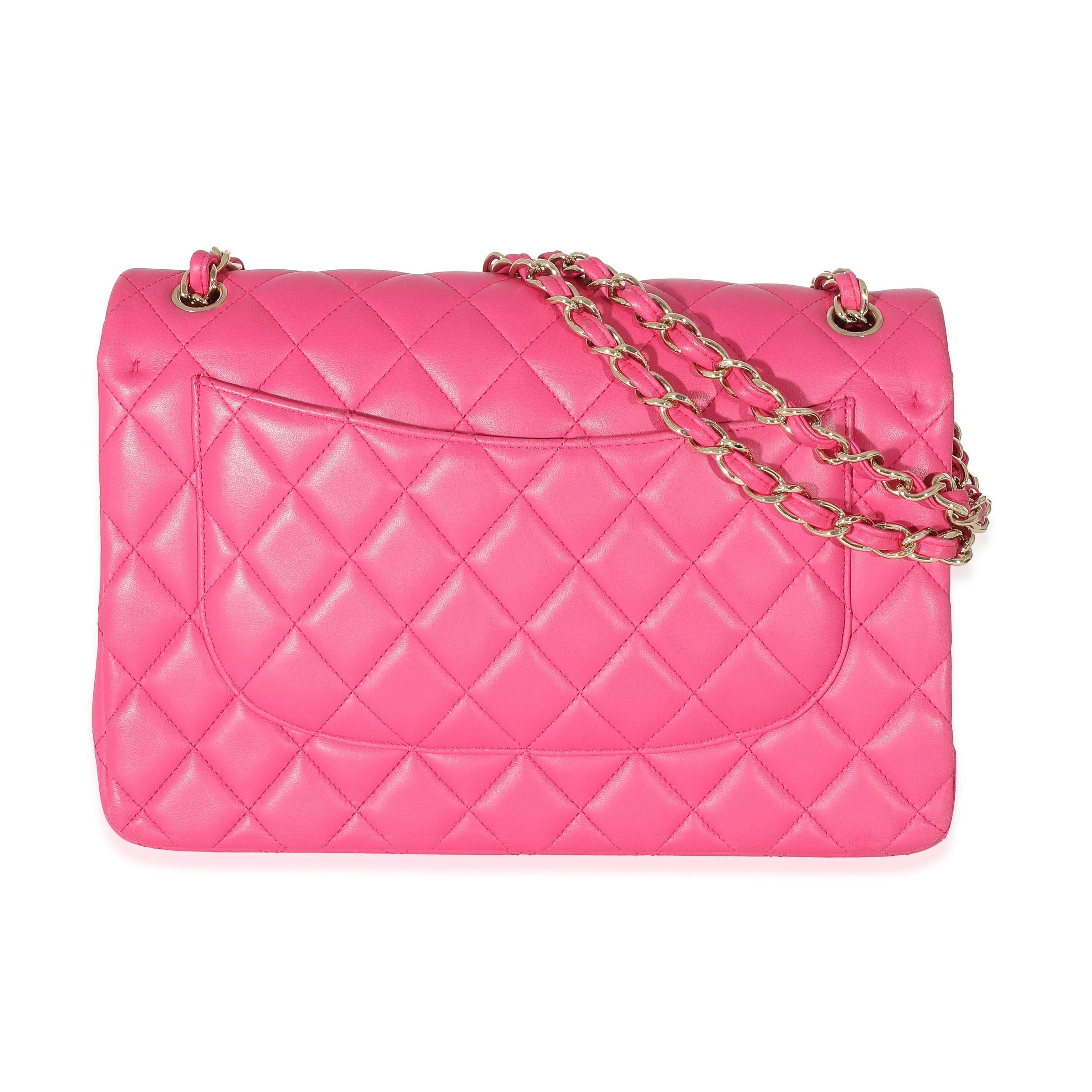 Chanel Chanel Pink Lambskin Jumbo Classic Double Flap Bag