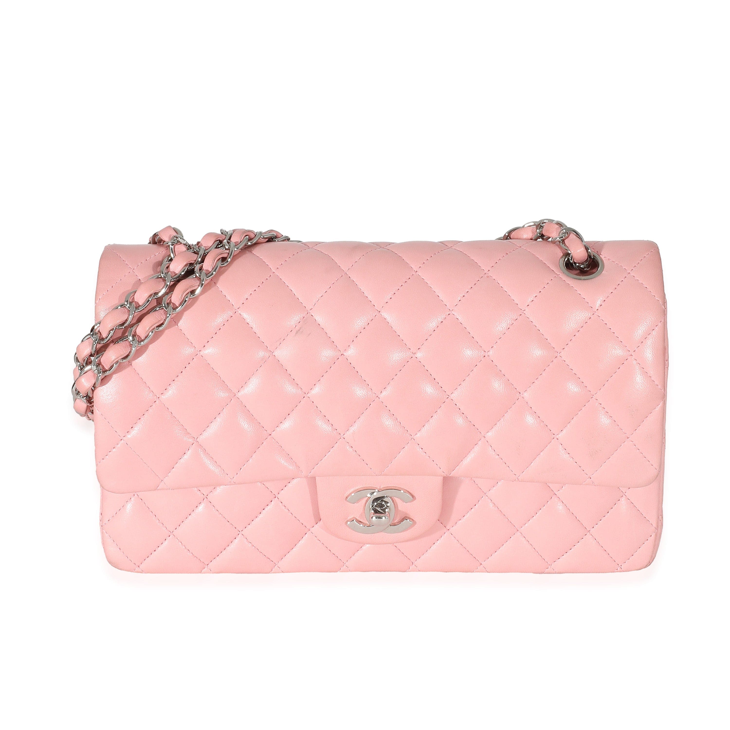 Chanel Chanel Pink Lambskin Medium Classic Double Flap Bag