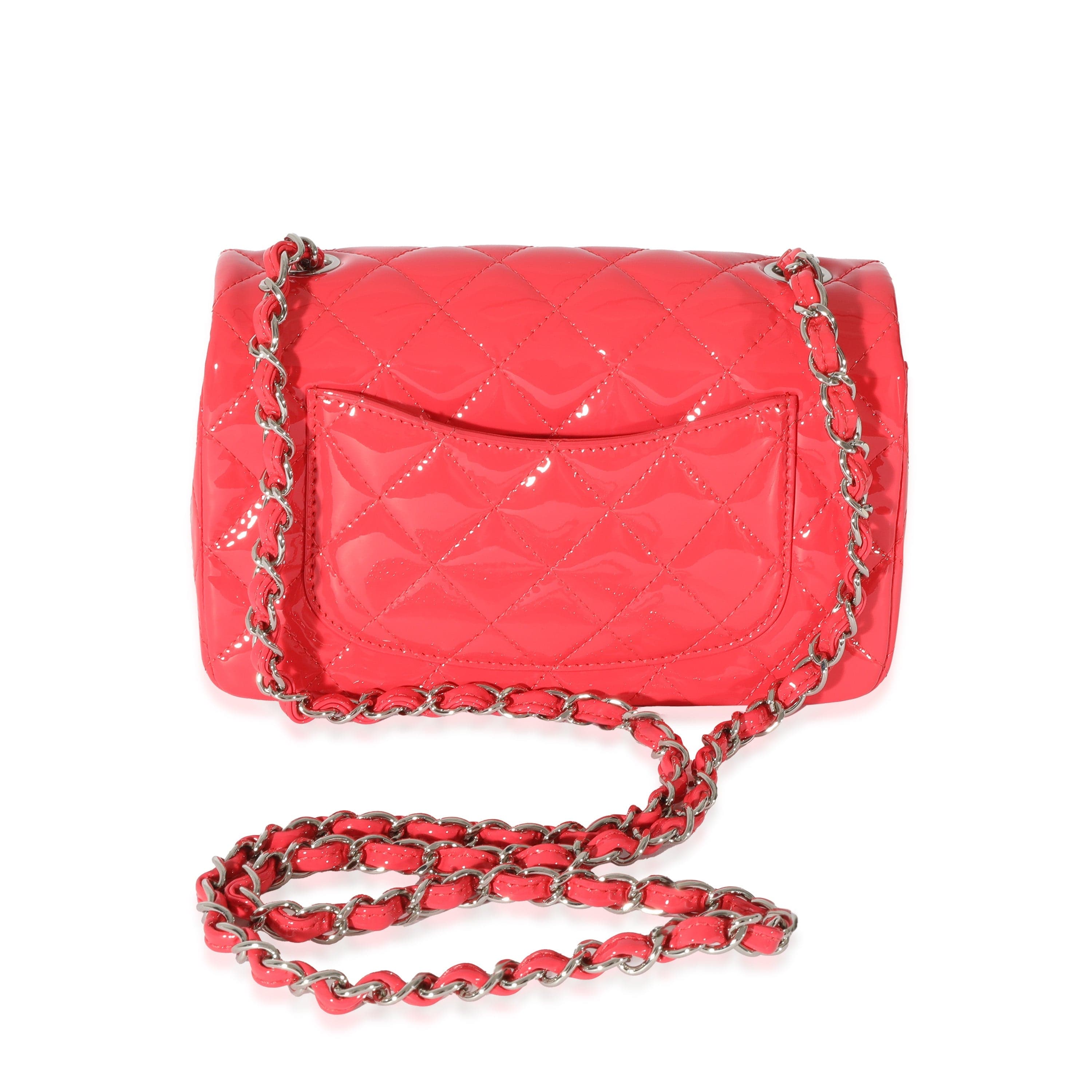 Chanel Chanel Pink Patent Rectangular Mini Flap