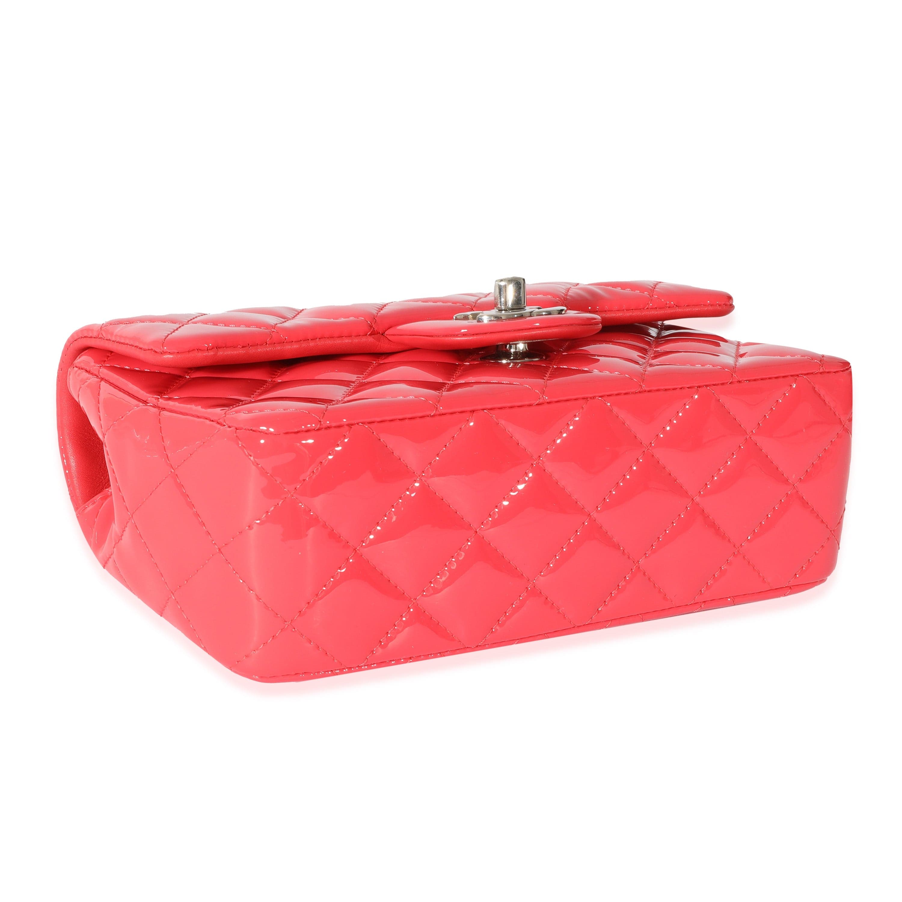 Chanel Chanel Pink Patent Rectangular Mini Flap