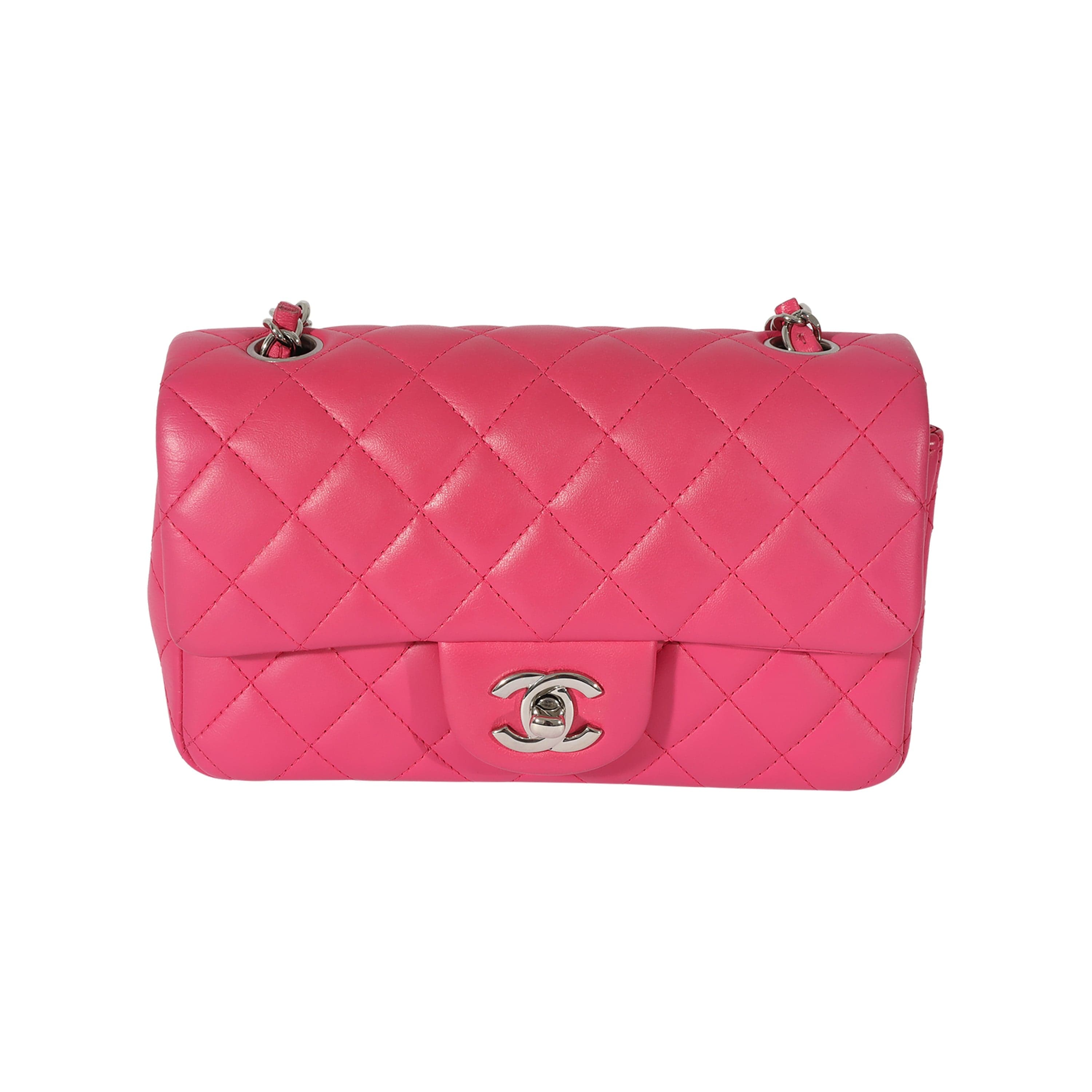 Chanel Chanel Pink Quilted Lambskin Mini Rectangular Classic Flap Bag