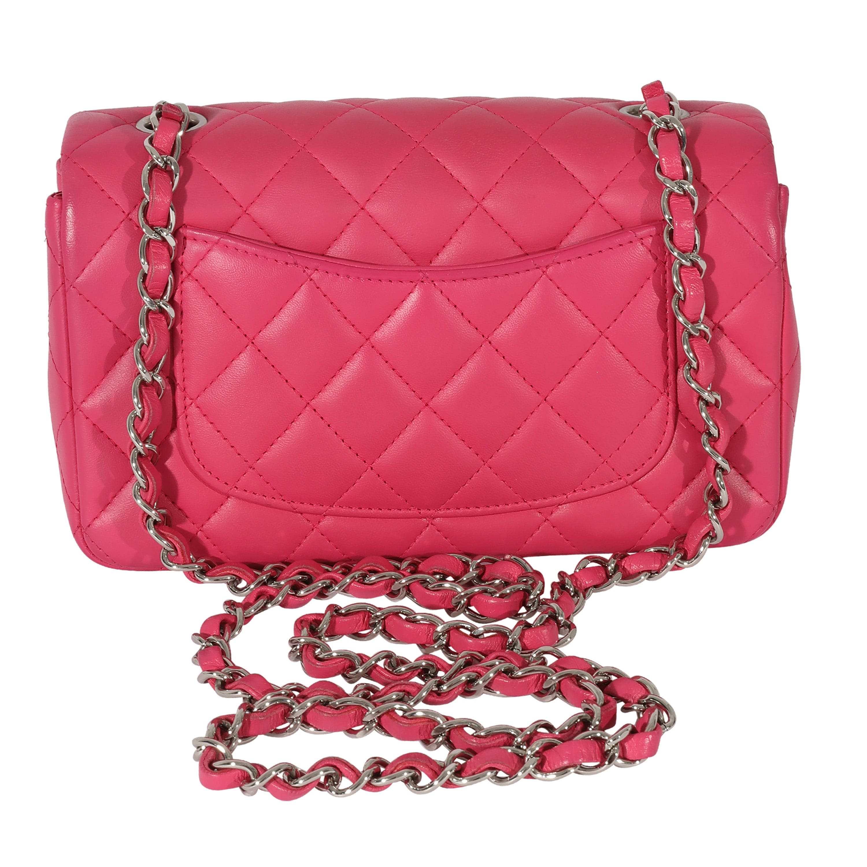 Chanel Chanel Pink Quilted Lambskin Mini Rectangular Classic Flap Bag