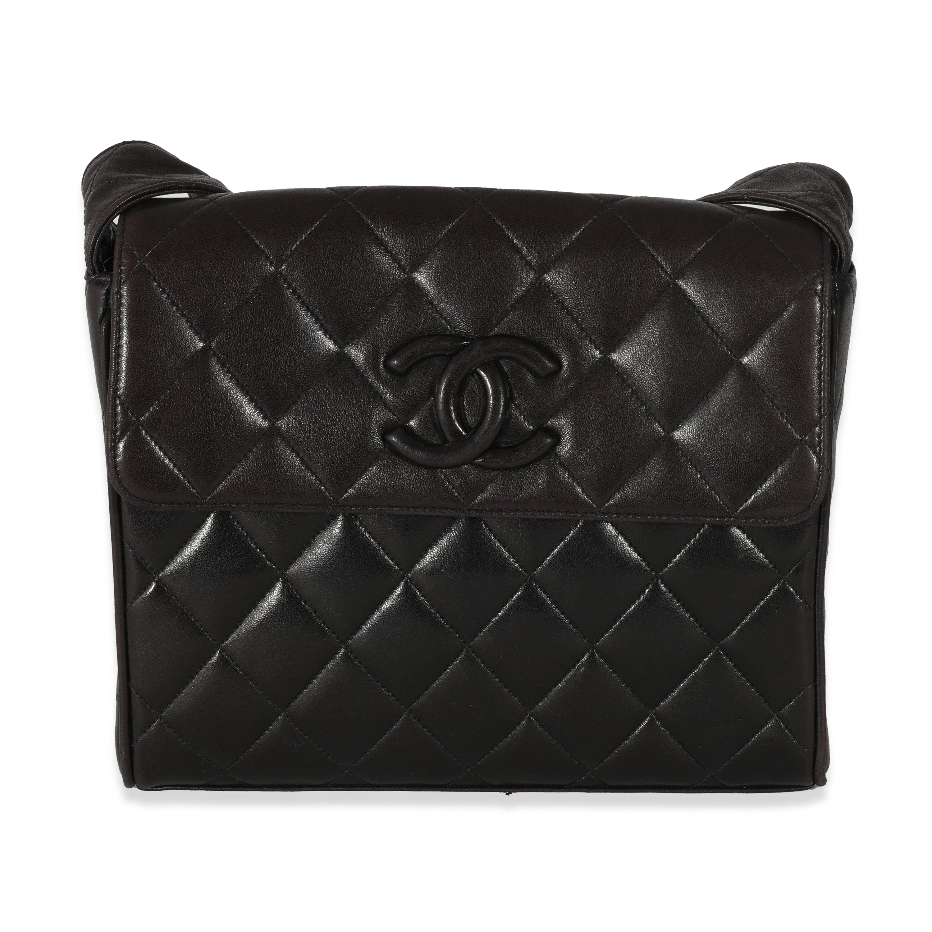 Chanel Chanel Vintage Brown Quilted Lambskin CC Messenger