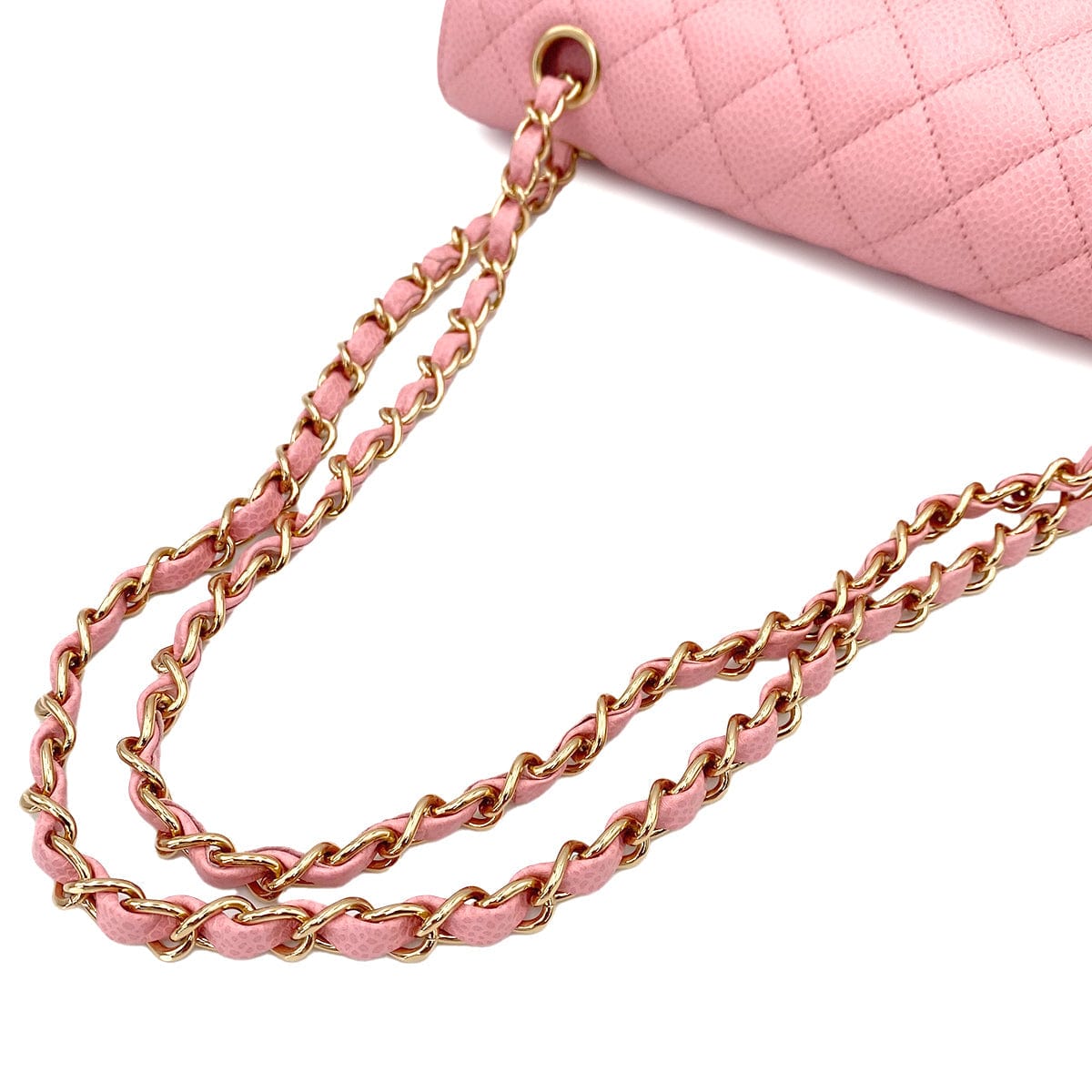 CHANEL Chanel Vintage Classic Flap Medium Pink Caviar GHW #9 90243301