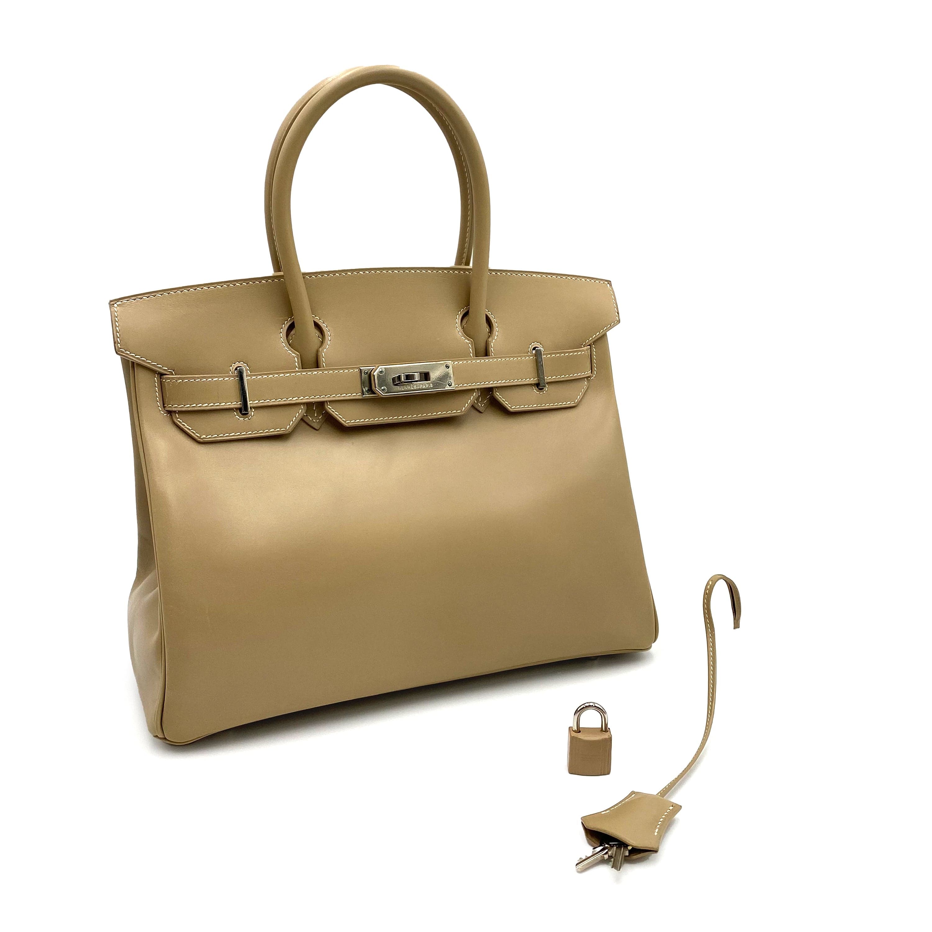 Chanel HERMES BIRKIN 30 BEIGE TYPE BOXCALF HAND BAG □G SHW 90232423