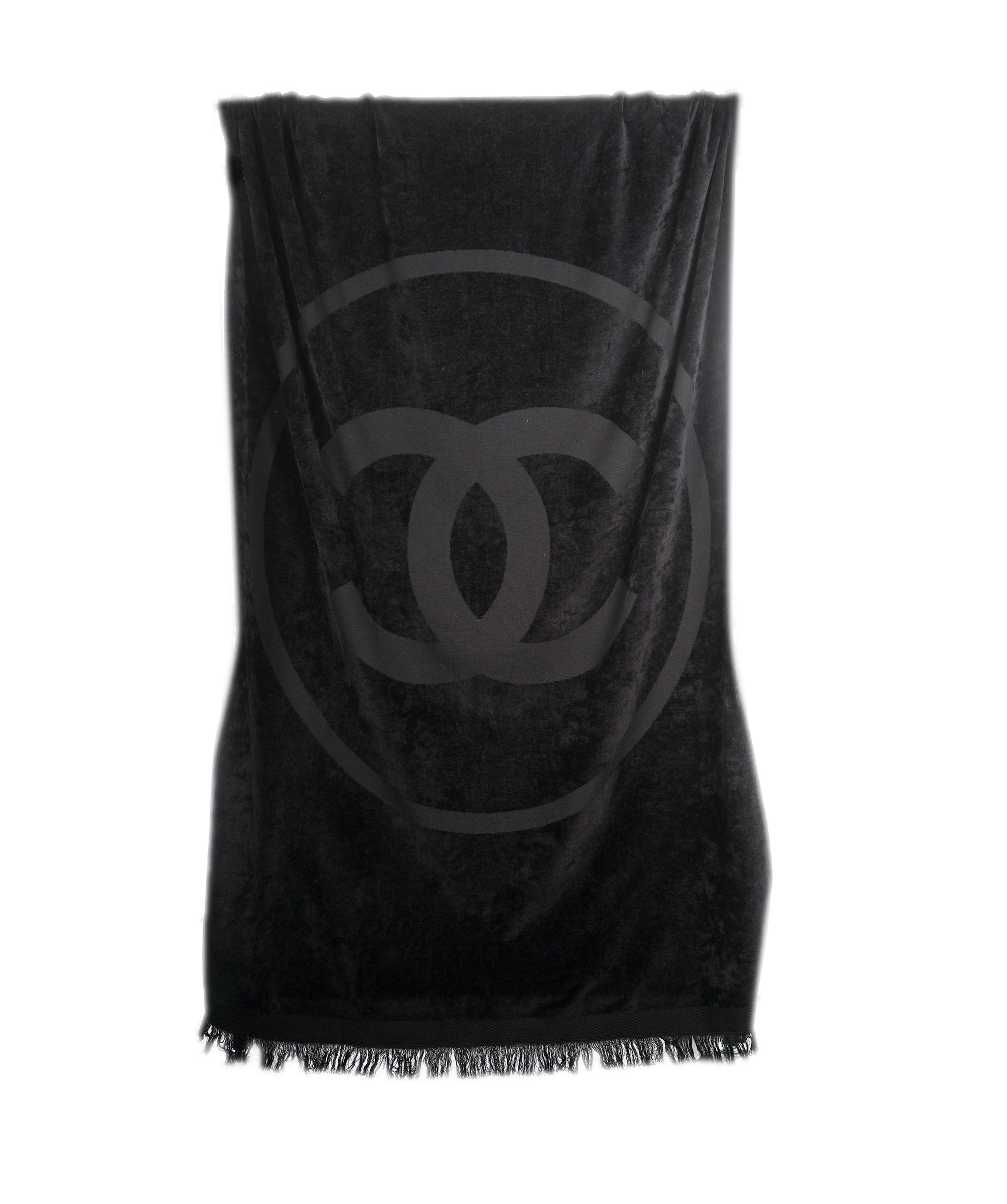 Chanel Chanel Black Terry CC Beach Towel ALL0836