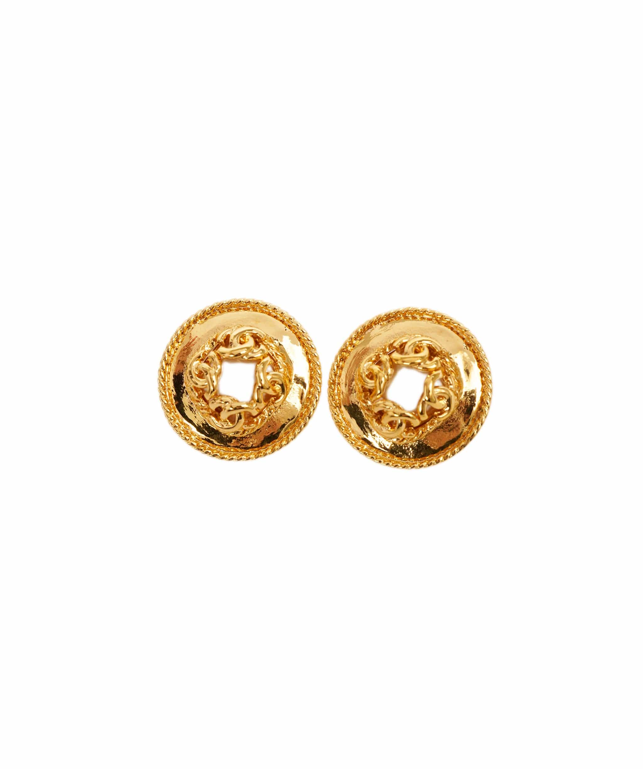 Chanel CHANEL COCO Mark Earring Gold CC Auth ar7354 DBXS1639