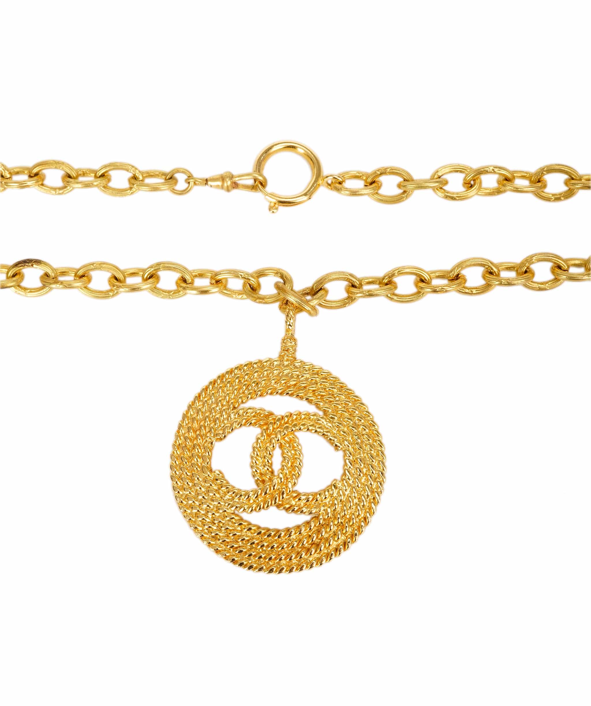 Chanel CHANEL COCO Mark Necklace Gold CC Auth am6333 DBXS1735