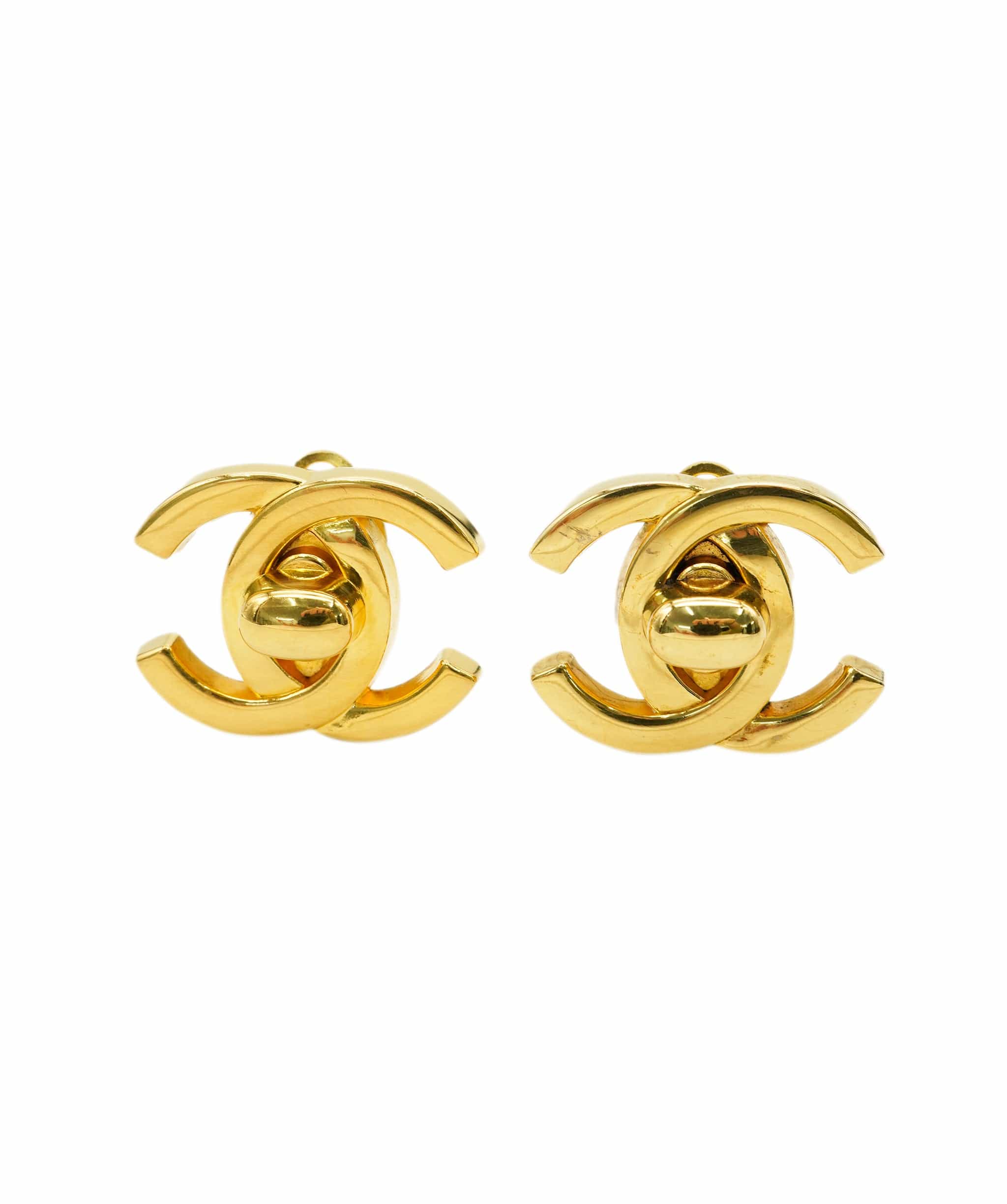 Chanel CHANEL Earrings Turn Lock 96P DBXS2175