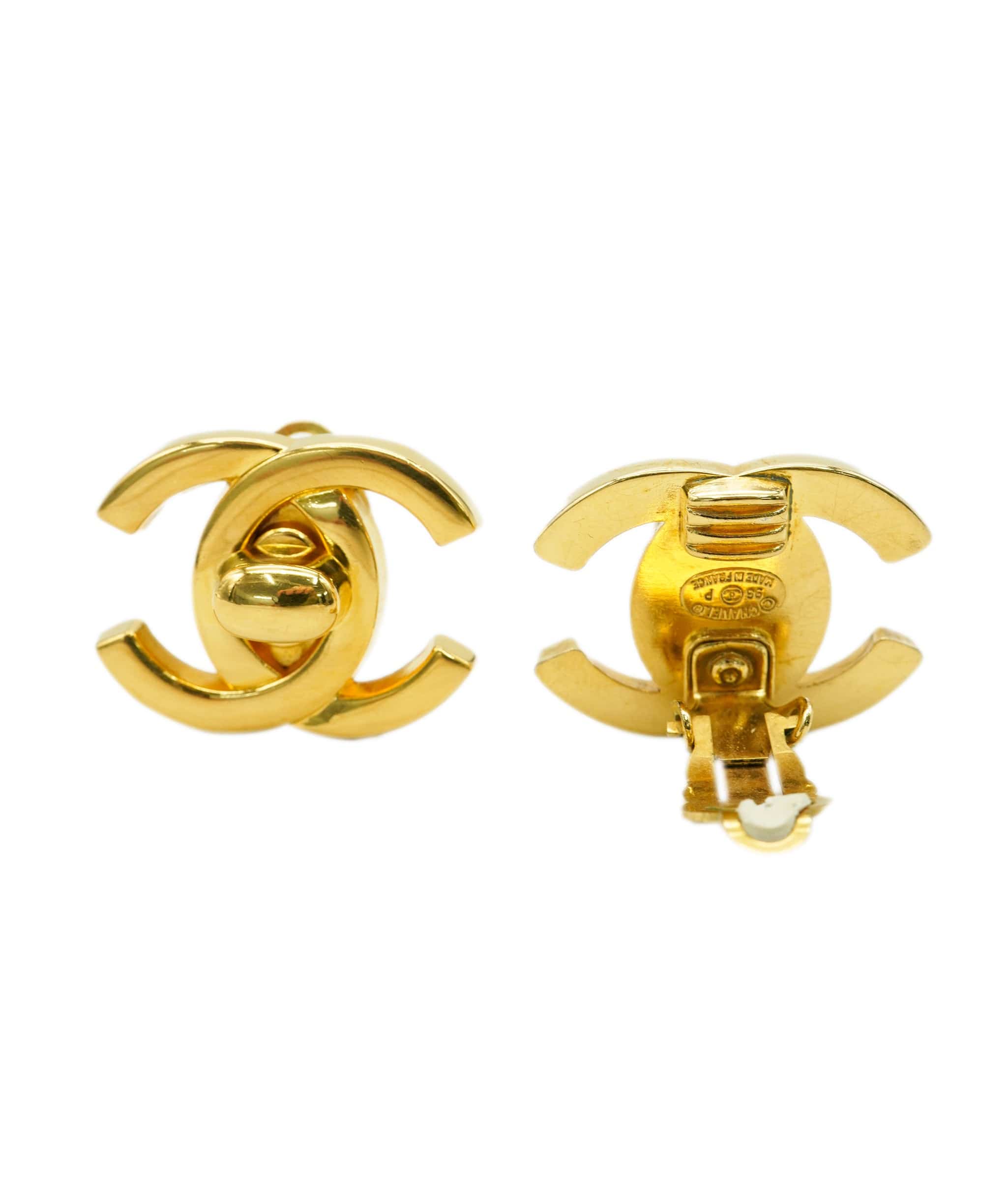 Chanel CHANEL Earrings Turn Lock 96P DBXS2175