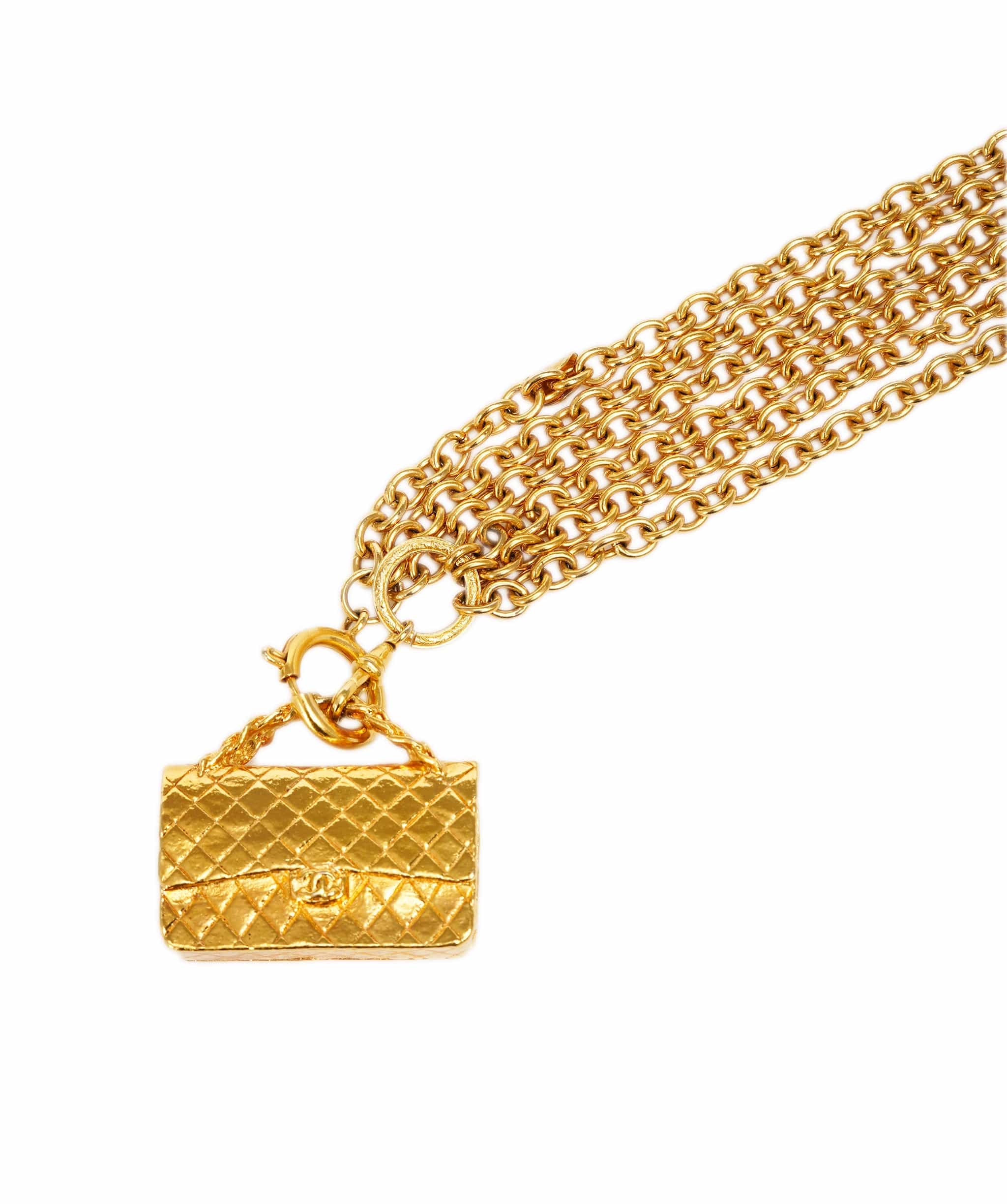 Chanel CHANEL Matelasse Chain Necklace metal Gold Tone CC Auth ar11061 DBXS1627