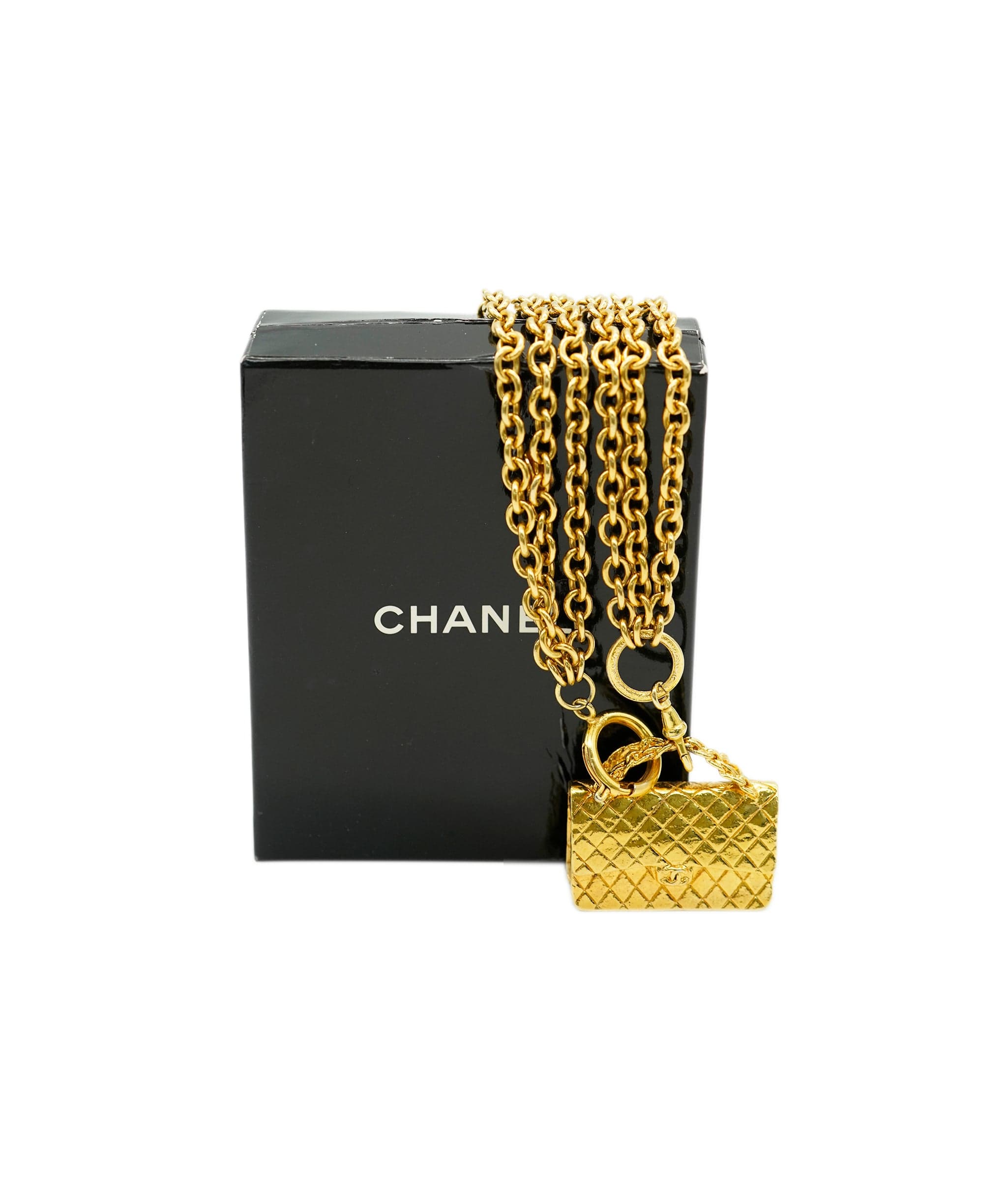 Chanel CHANEL Matelasse Chain Necklace metal Gold Tone CC Auth ar11061 DBXS1627